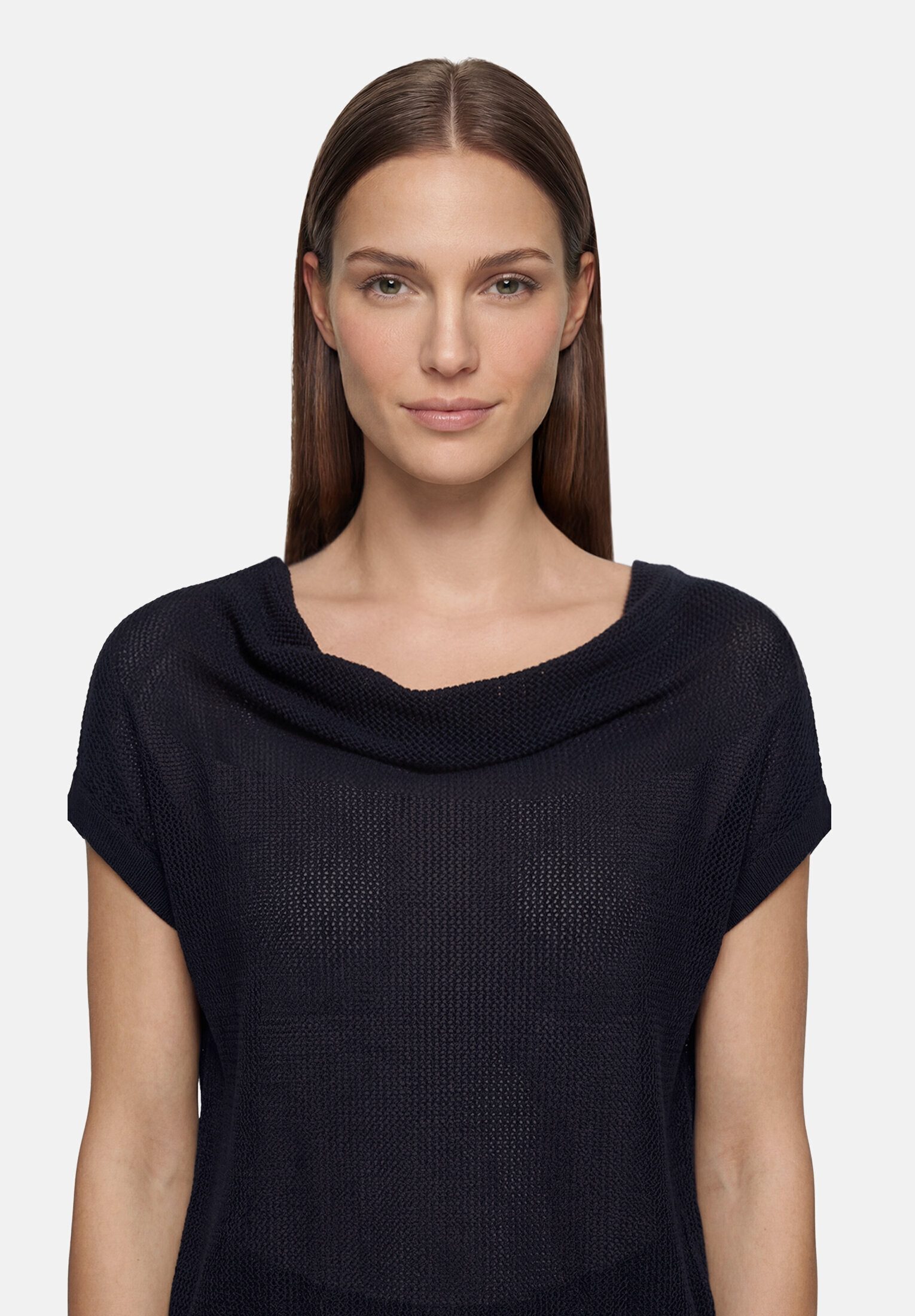 Betty Barclay Stricktop Damen mit Wasserfallausschnitt
