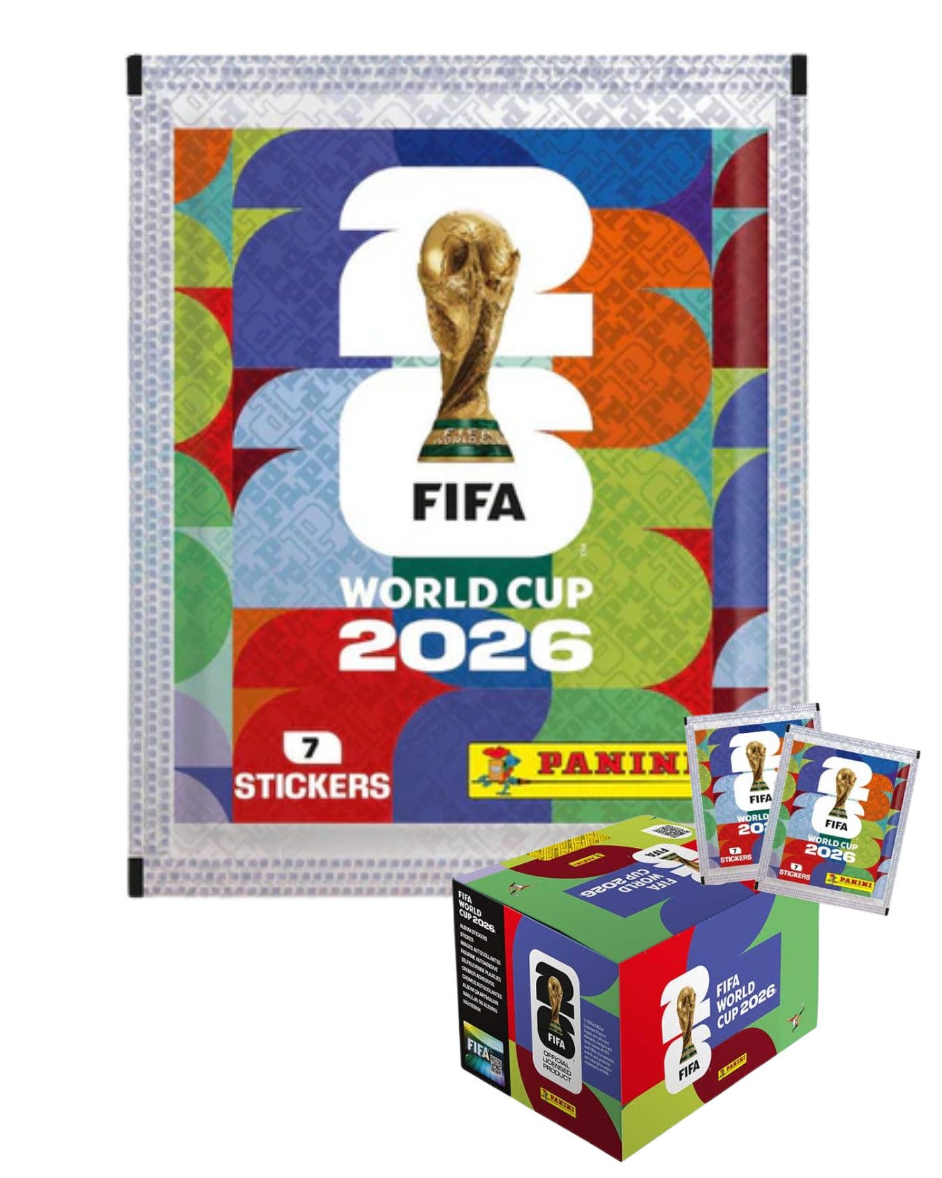 Panini Sammelkarte Panini WM 2026 Sticker Tüte oder 50er Box Display FIFA World Cup, Chance auf exklusive Extra-Sticker