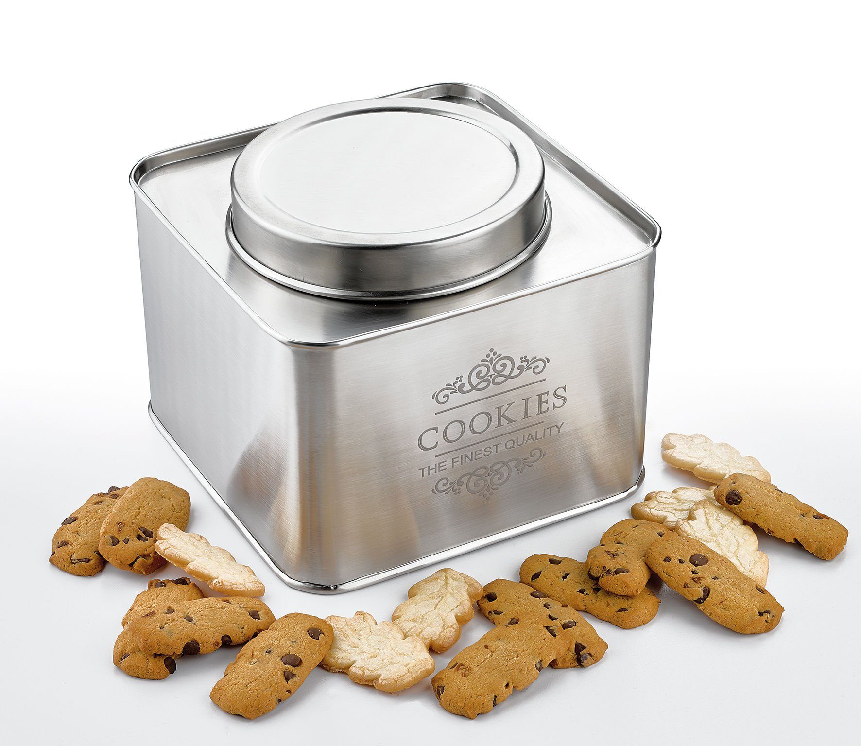 ZASSENHAUS Vorratsdose Zassenhaus - Vorratsdose "COOKIES", Edelstahl 1000g Keksdose