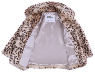 Sarcia.eu Kurzmantel Mantel mit Leoparden-Print für Mädchen, warm 7-8 Jahre