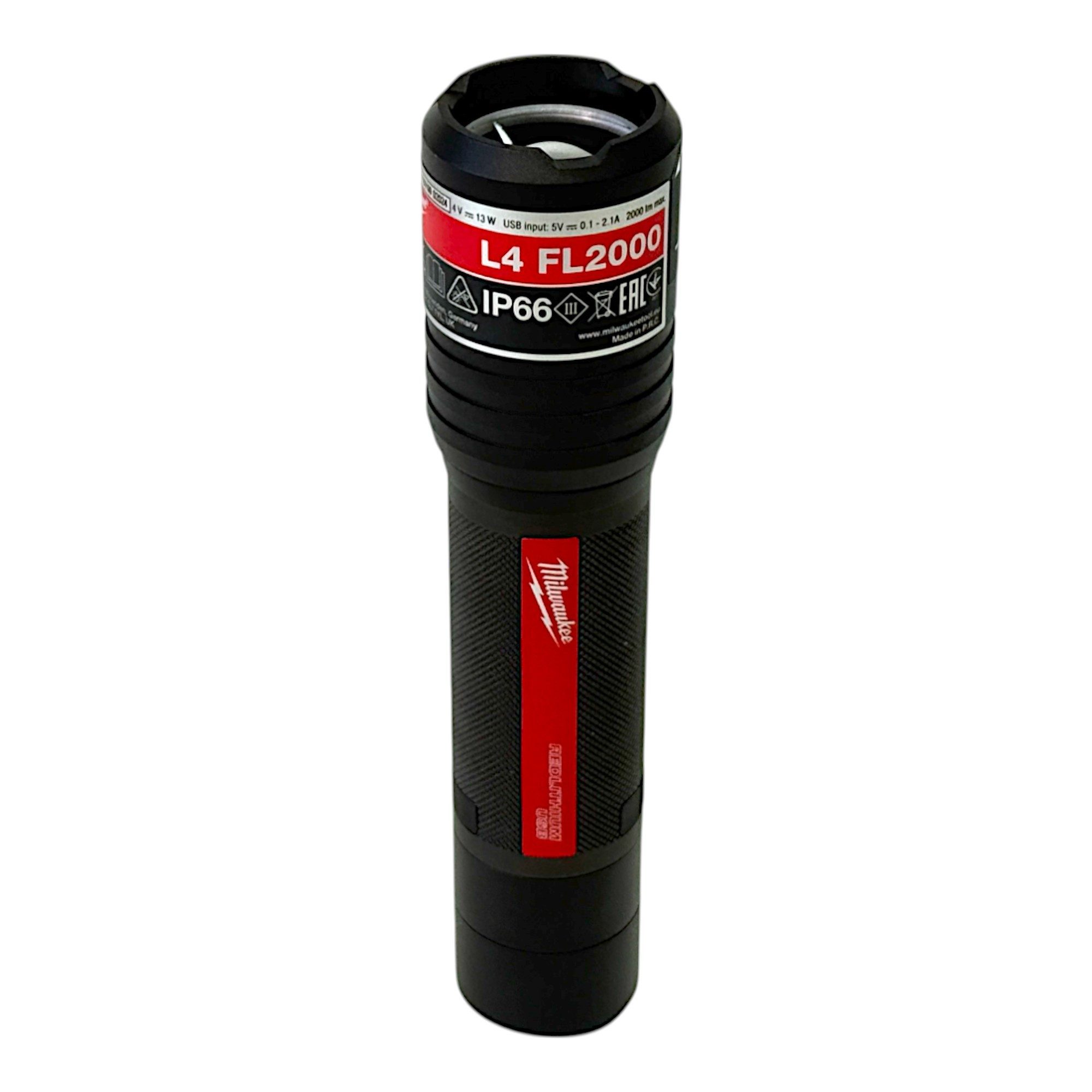 Milwaukee Baustrahler L4 FL2000-301 Akku Taschenlampe IP 66 2000 Lumen USB (4933479637)