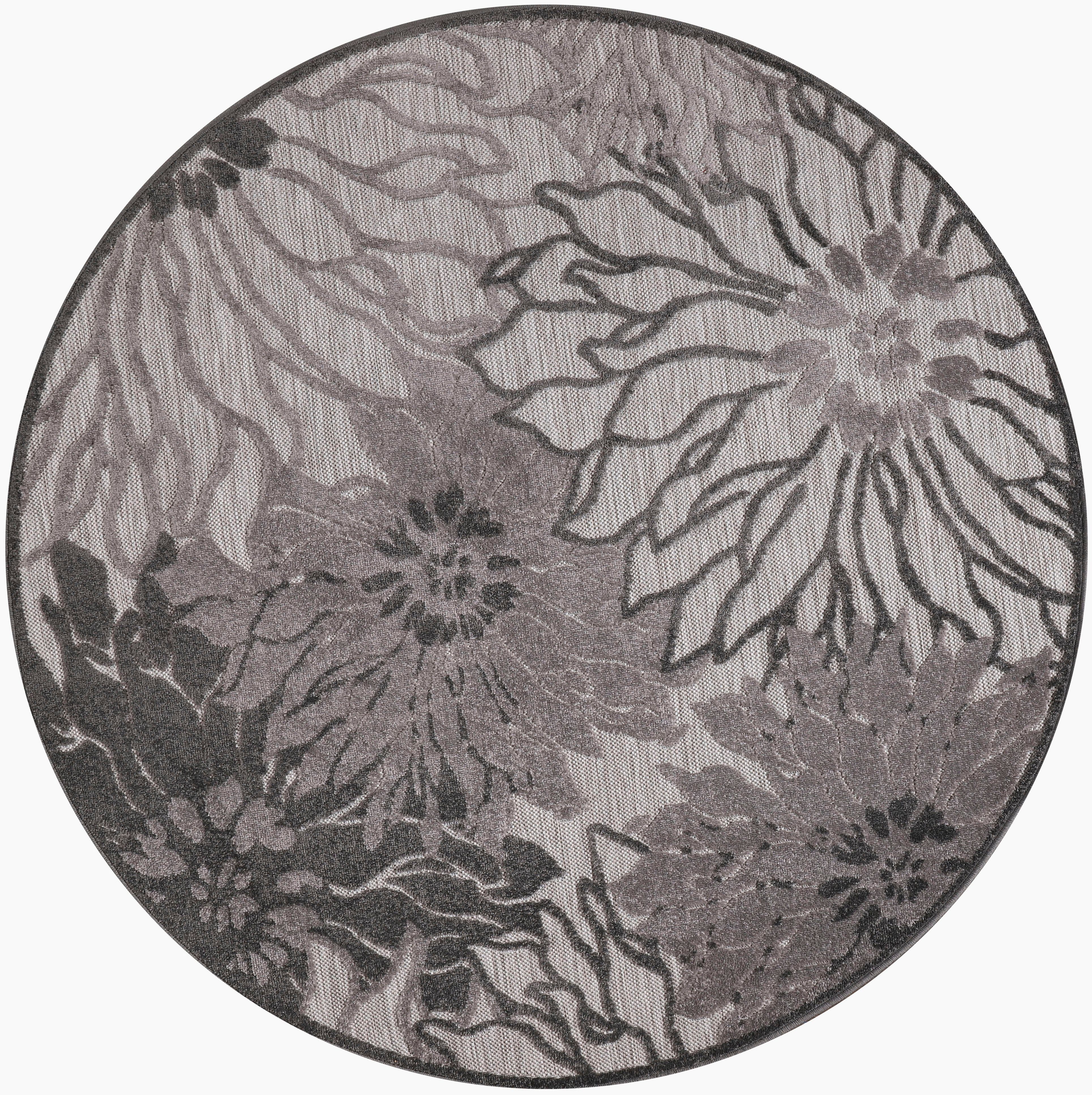 Sanat Teppich Floral 2 Outdoor, auch als Läufer und rund, rund, Höhe: 6 mm, In- und Outdoor geeignet, Blumen, Balkon, Terrasse, Außenbereich – Bild 2 von 5