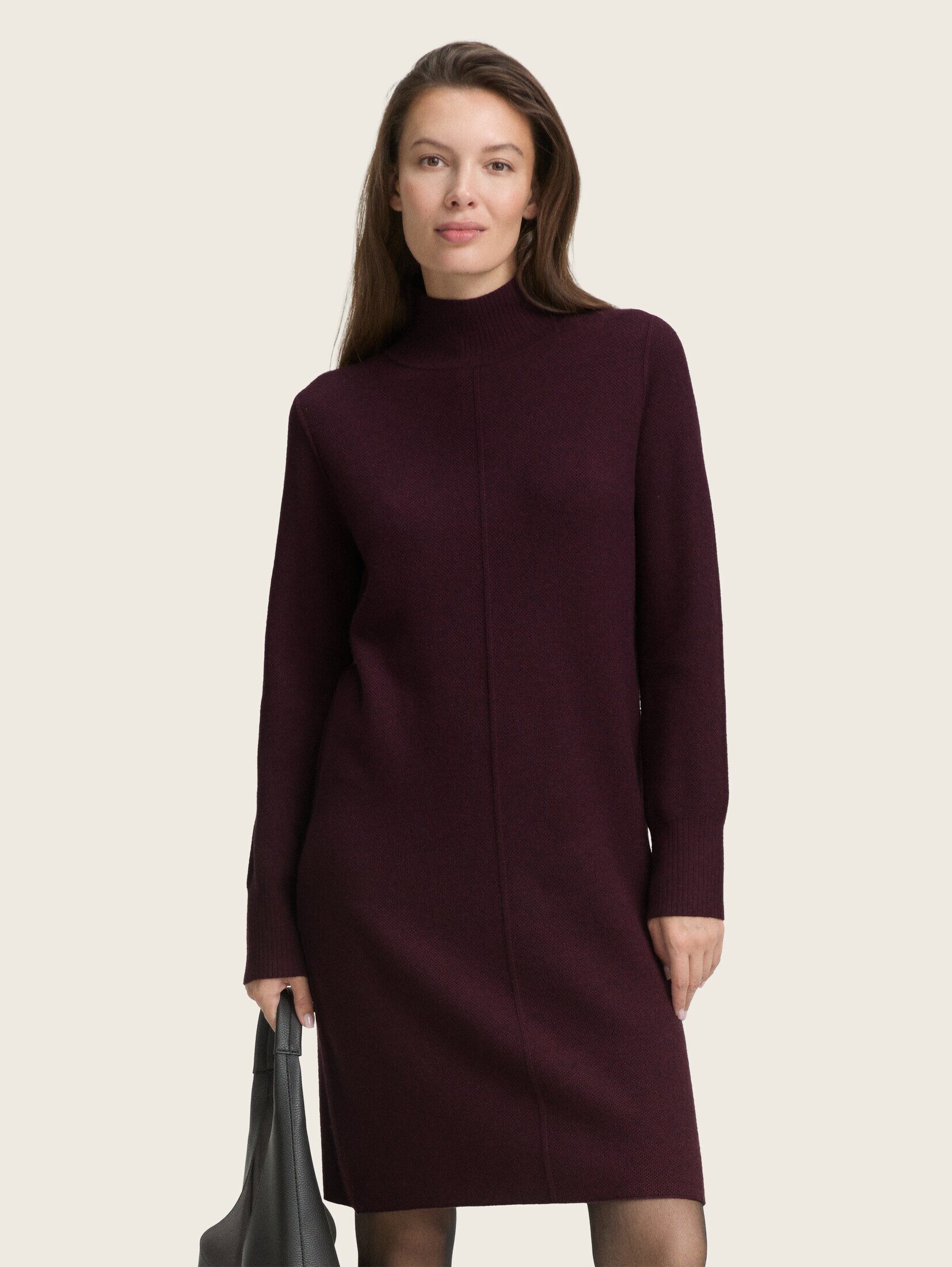 TOM TAILOR Sommerkleid Strickkleid mit Stehkragen günstig online kaufen