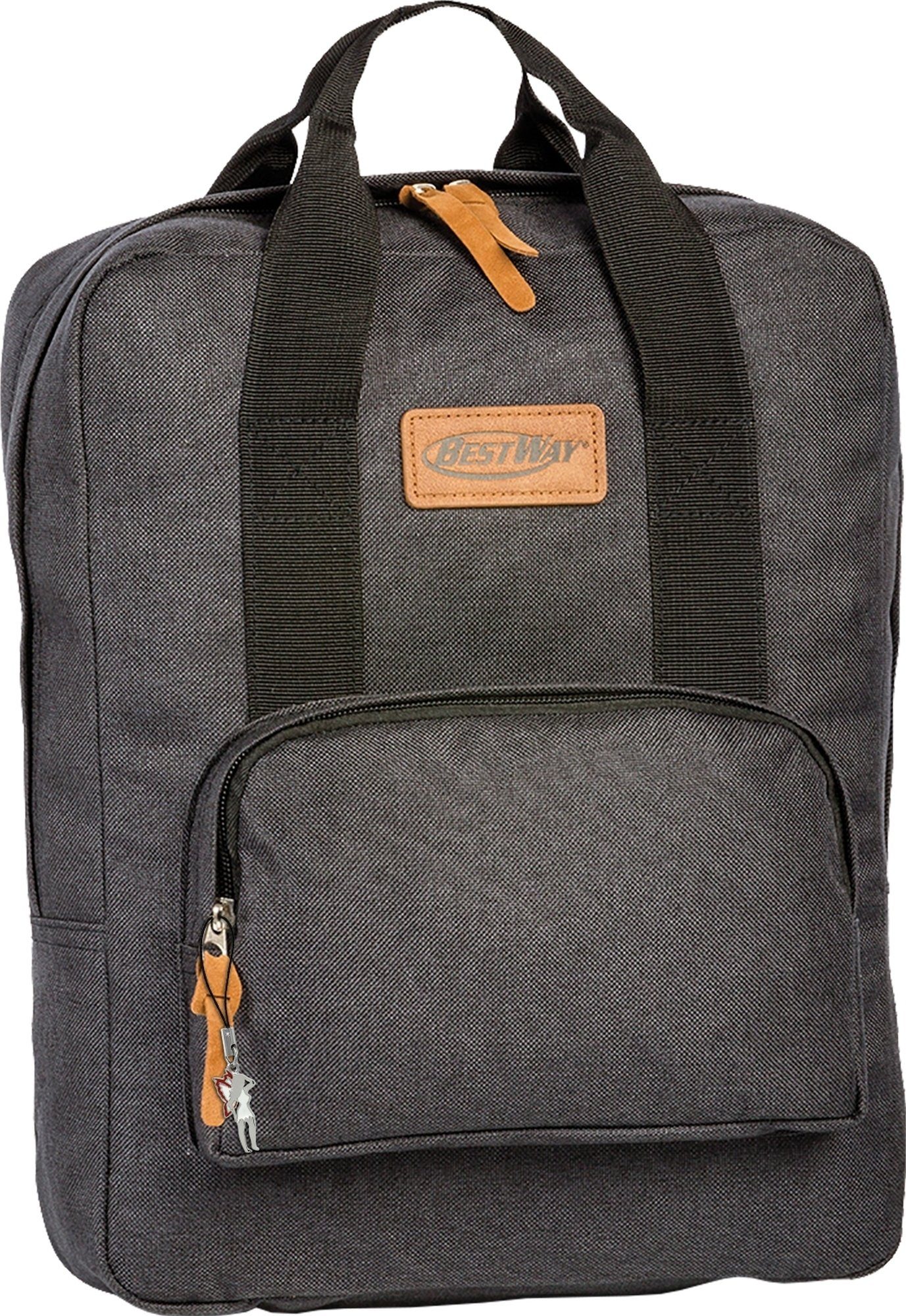 BestWay Bags Freizeitrucksack Bestway grauer unisex Businessrucksack, Businessrucksack, Freizeitrucksack Polyester, grau ca. 35cm hoch