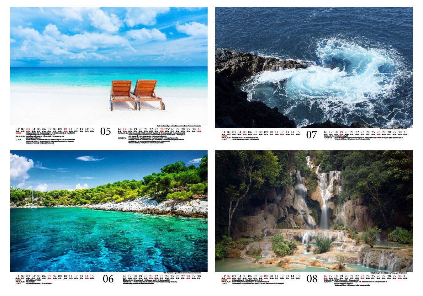 Seelenzauber Wandkalender Wasserzauber DIN A4 Kalender für 2026 Wasser und Wasserfälle