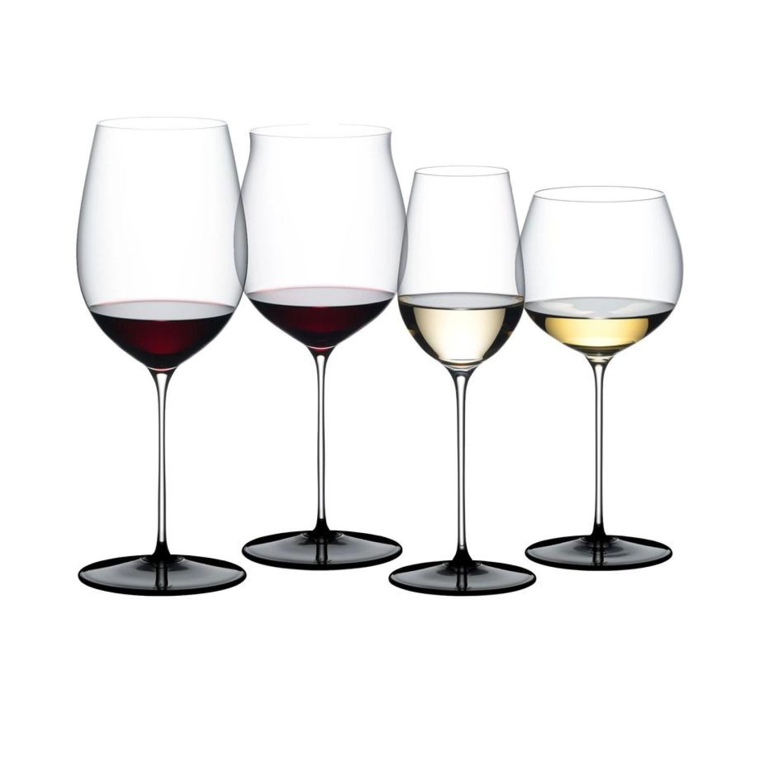 RIEDEL THE SPIRIT GLASS COMPANY Weißweinglas RIEDEL Fatto A Mano Black Tie Tasting Set - Schwarze Bodenplatte