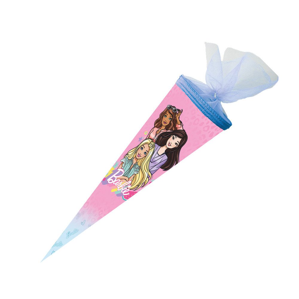 Schultüte Nestler Schultüte Barbie Girl rund mit Tüllverschluss 50cm