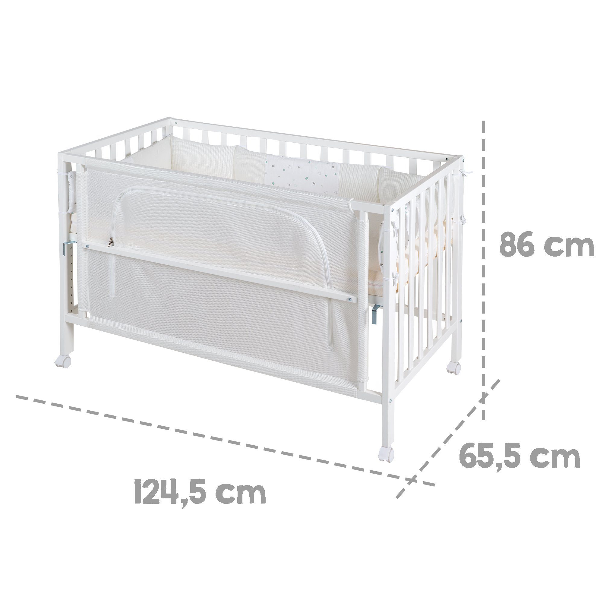 roba® Beistellbett Room Bed safe asleep®, Beistellbett inkl. Ausstattung