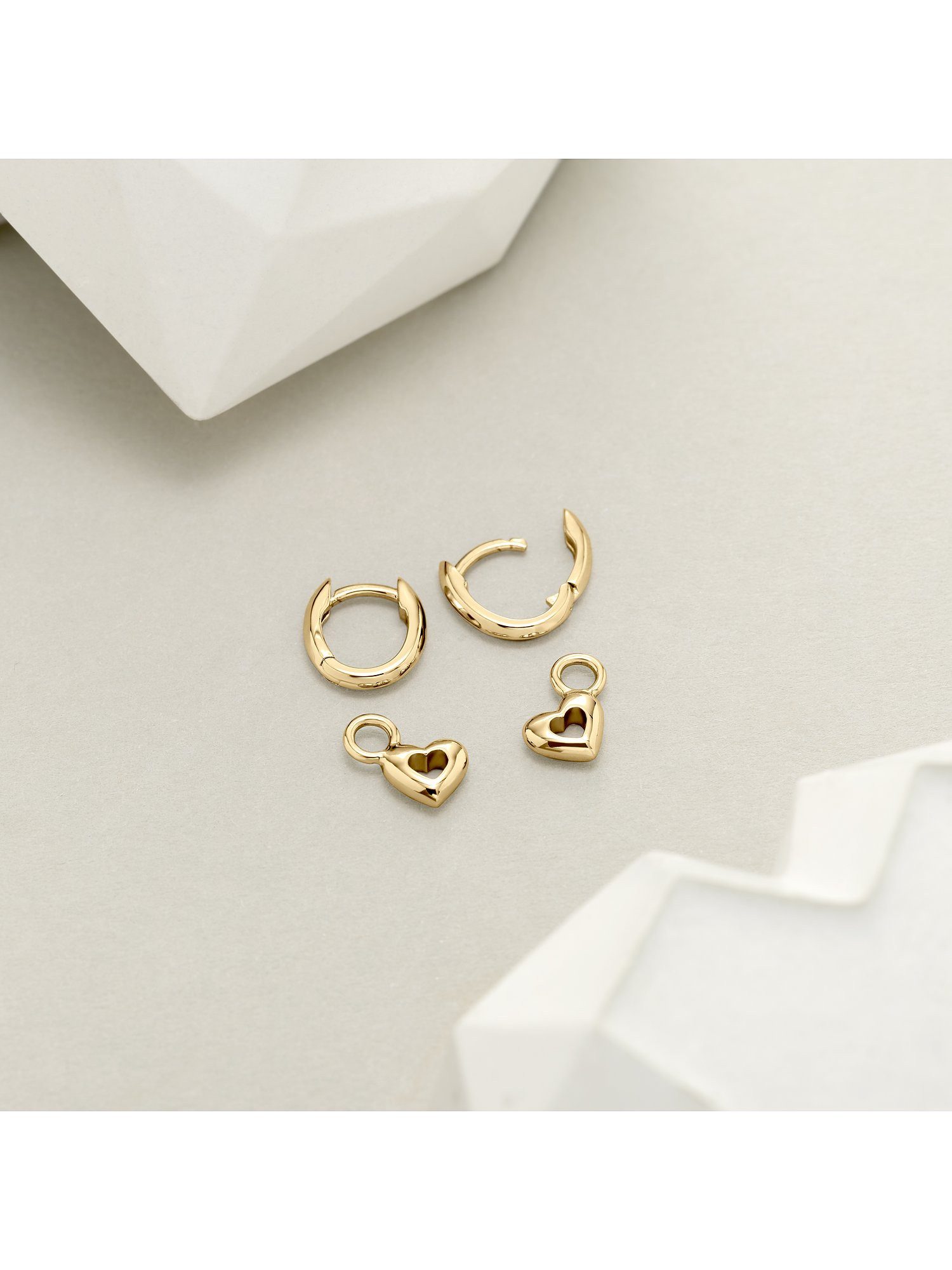 JETTE Paar Creolen JETTE Damen-Creolen 925er Silber, recycelt Herz (Paar), günstig online kaufen