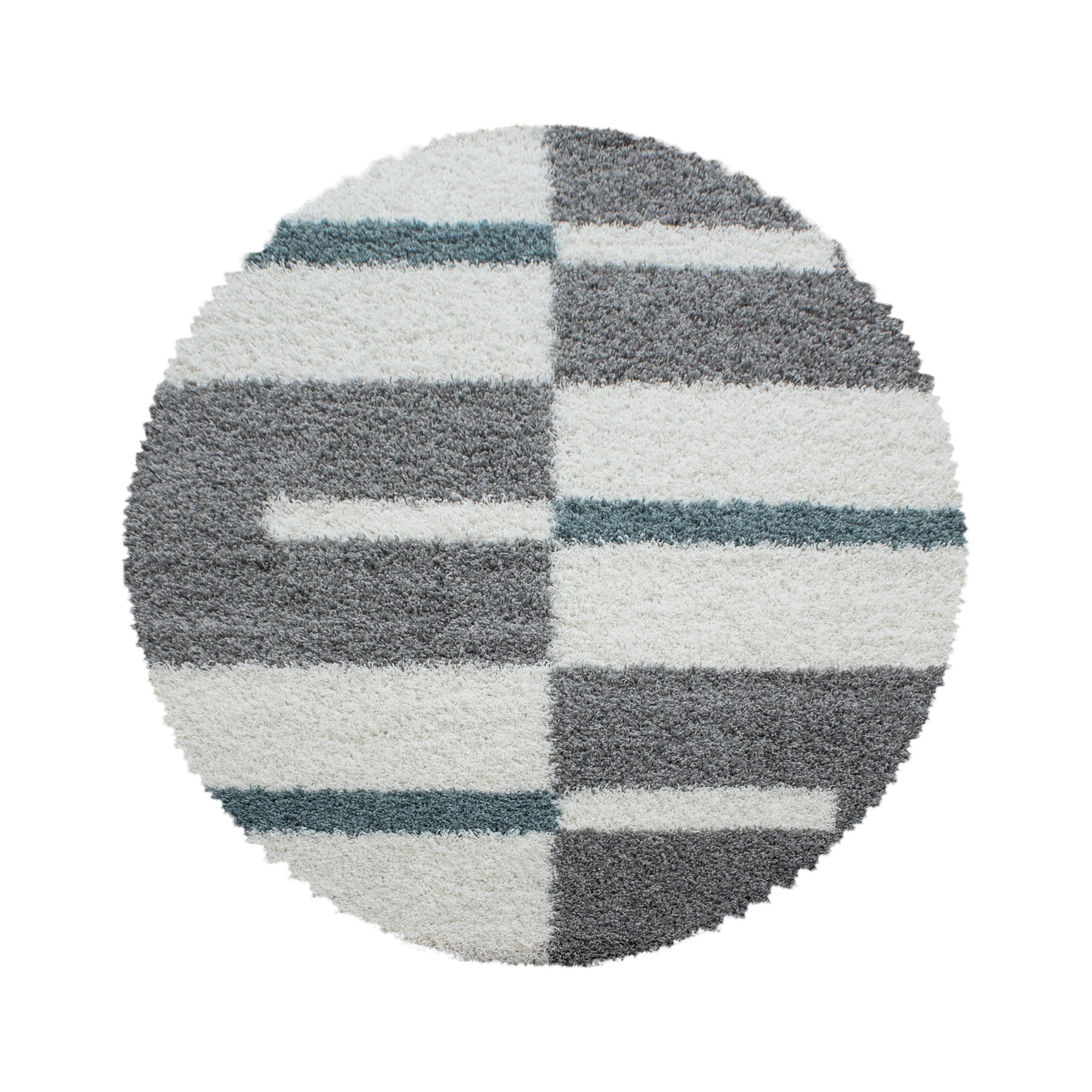 Carpettex Hochflor-Teppich Kariert Design, Rund, Höhe: günstig online kaufen