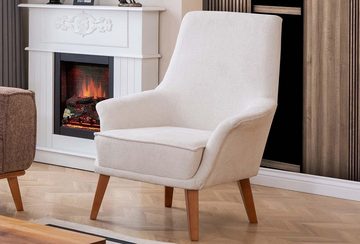 JVmoebel Sessel Weißer Polstersessel Designer Wohnzimmer Möbel Luxuriöser Einzel (1-St., 1x Sessel), Made in Europa