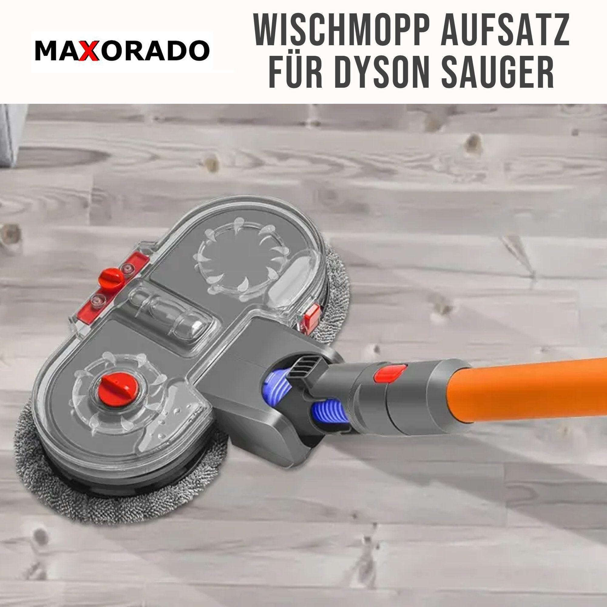Maxorado Bodendüse Für Dyson Wisch Aufsatz Wischer und Sauger V7 V8 V10 V11 V15, Zubehör für Dyvon V7, Dyson V8, Dyson V10, Dyson V11, Dyson V15, (3-tlg), Um gleichzeitig zu Saugen & zu Wischen