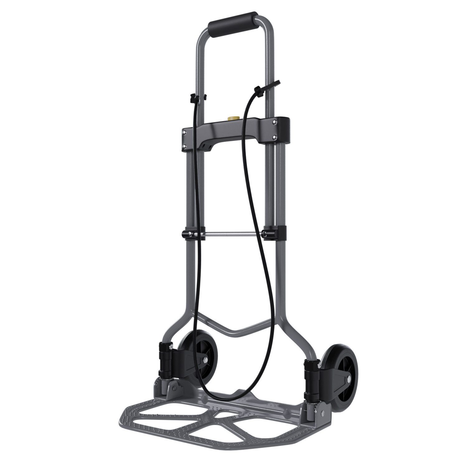 TroniTechnik Sackkarre Transportkarre Handkarre Handwagen, klappbar bis 60kg Tragfähigkeit, (Transportkarre mit Tragegriff, rutschfeste Transportfläche, BxTxH 38x37x96cm, mit Spanngummiseil für sicheren Transport), faltbar, Transportkarre, mit Schaumstoffgriff