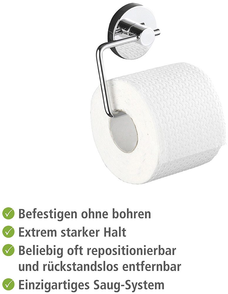 WENKO Toilettenpapierhalter Vacuum-Loc® Modell Milazzo (Set), inkl. 2 Wandhaken, Befestigen ohne Bohren – Bild 3 von 5