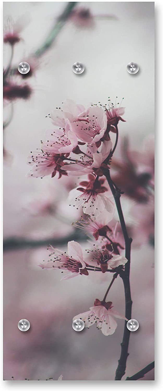 queence Garderobenleiste Violet, Kirschblüten, Wanddeko, Garderobe