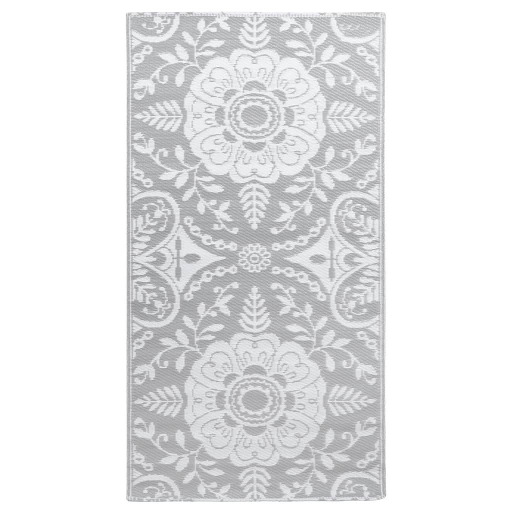 vidaXL Outdoorteppich 80 x 150 cm Outdoor-Teppich Hellgrau 80x150 cm Polypropylen Kunststoff, Höhe: 0 mm