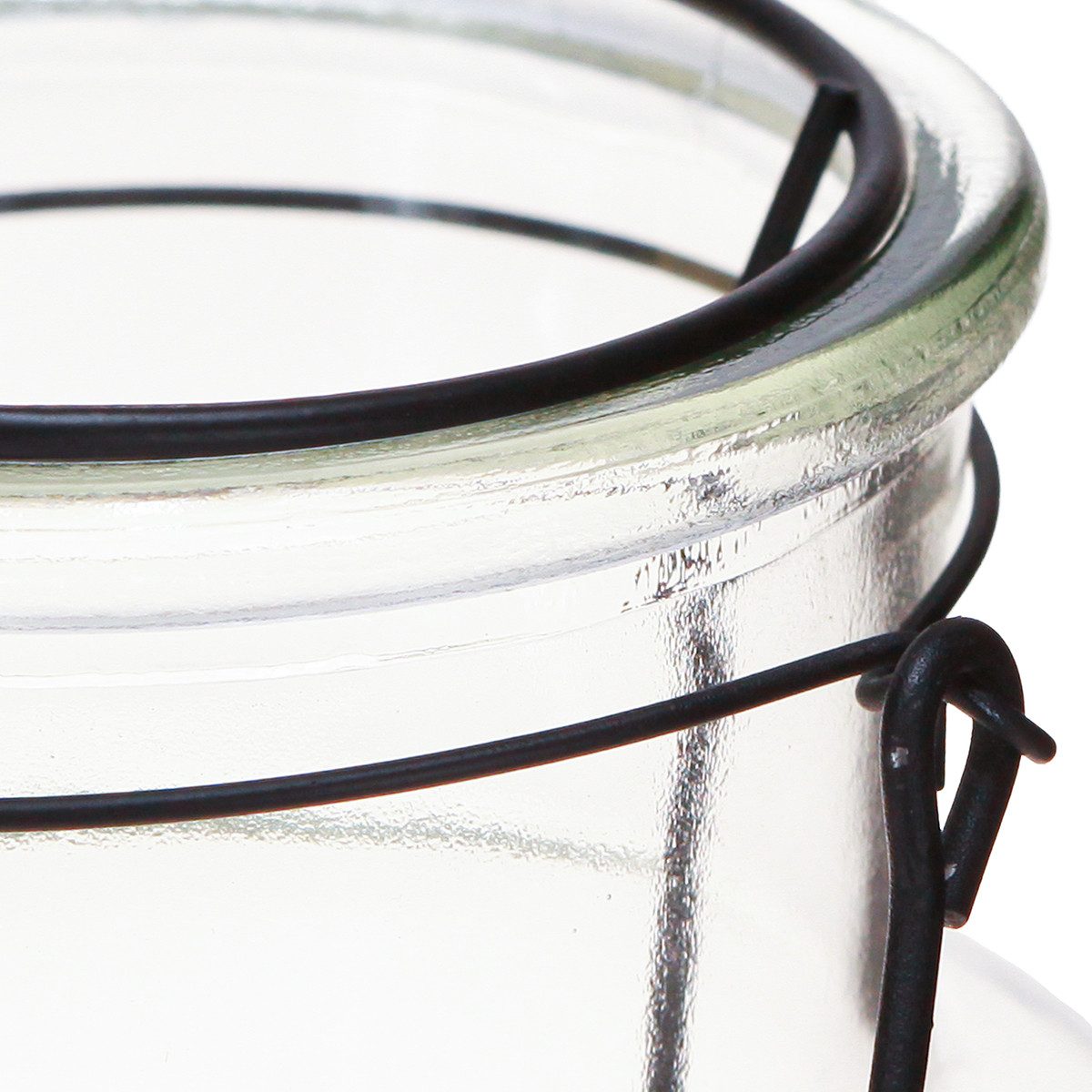 Florists Products Windlicht Flaschen Deko Windlicht Glas Metall Ø13cm Schwarz Modern – Bild 3 von 5