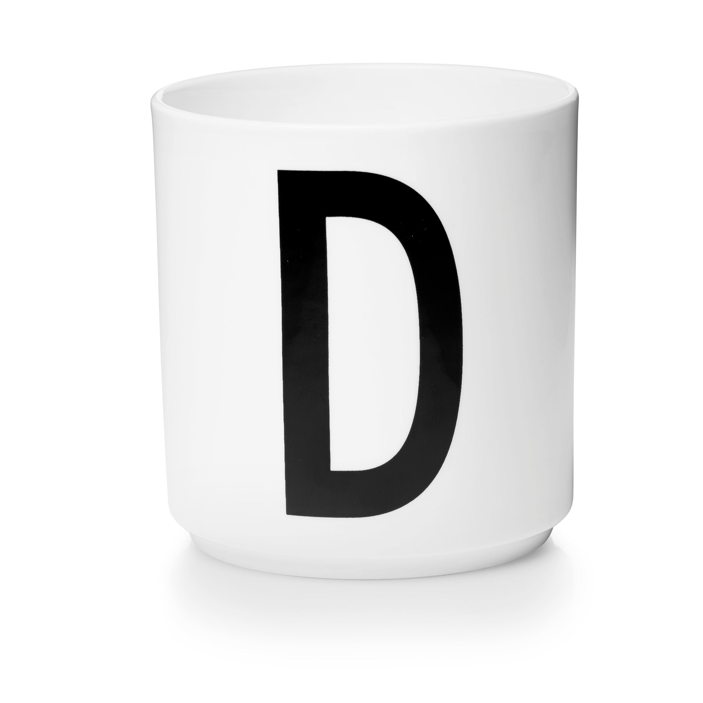 Design Letters Becher Porzellanbecher Weiß D, Porzellan