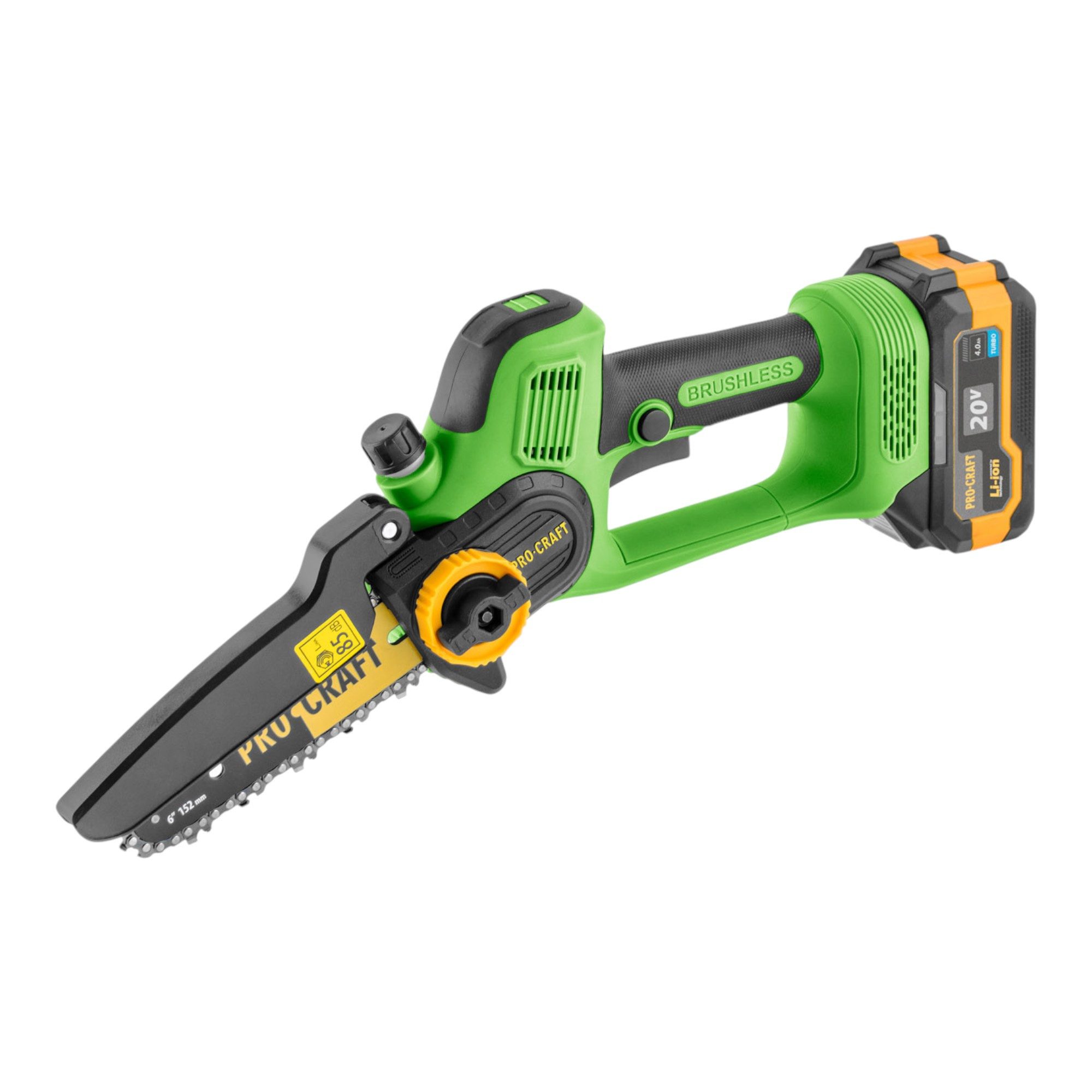 PRO CRAFT Akku-Kettensäge PA168SET Akku Gartengeräte Set 20 V PKA35Li Akku Mini Kettensäge
