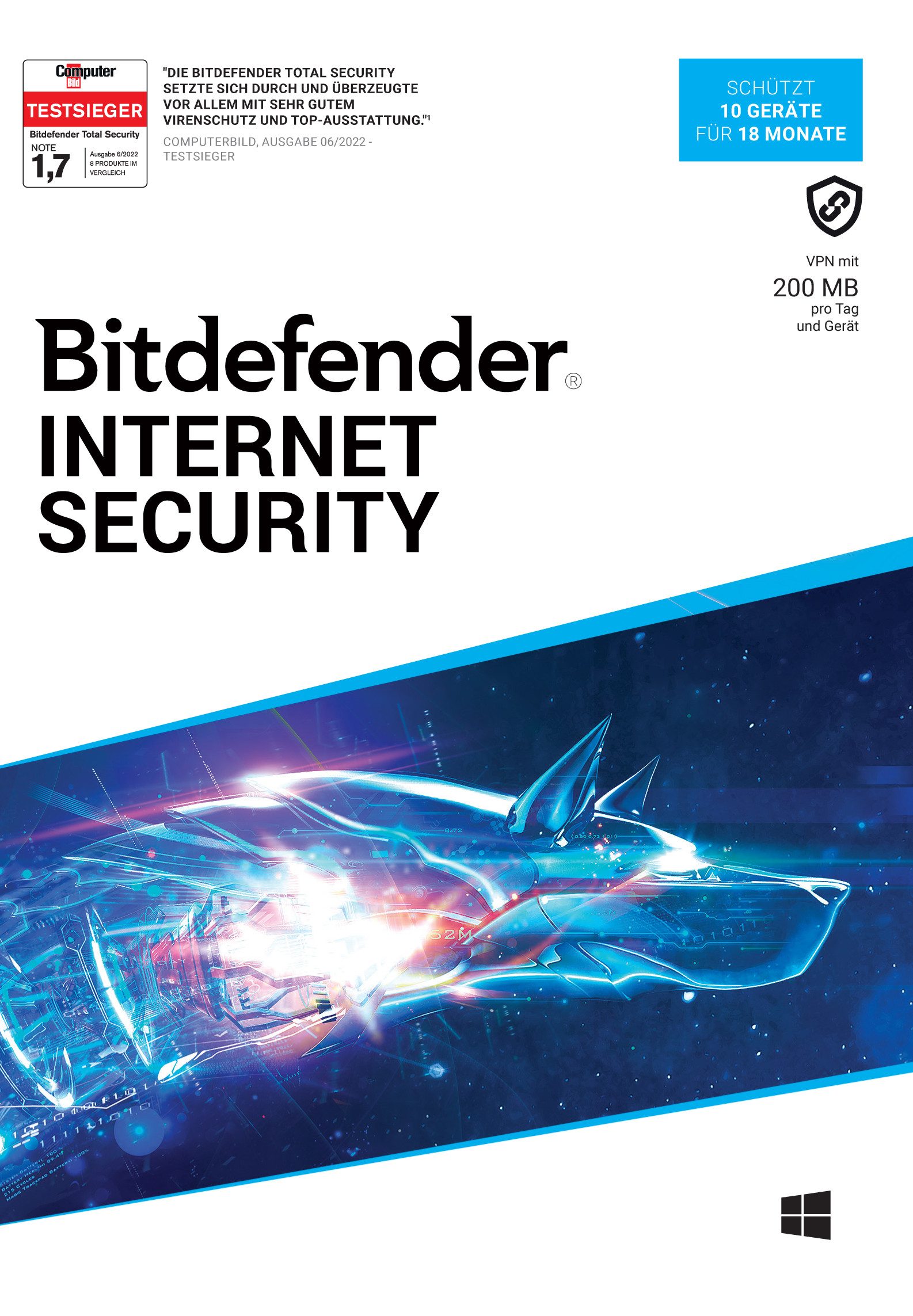 Bitdefender Internet Security 10 Geräte / 18 Monate + Mein Königreich Windows