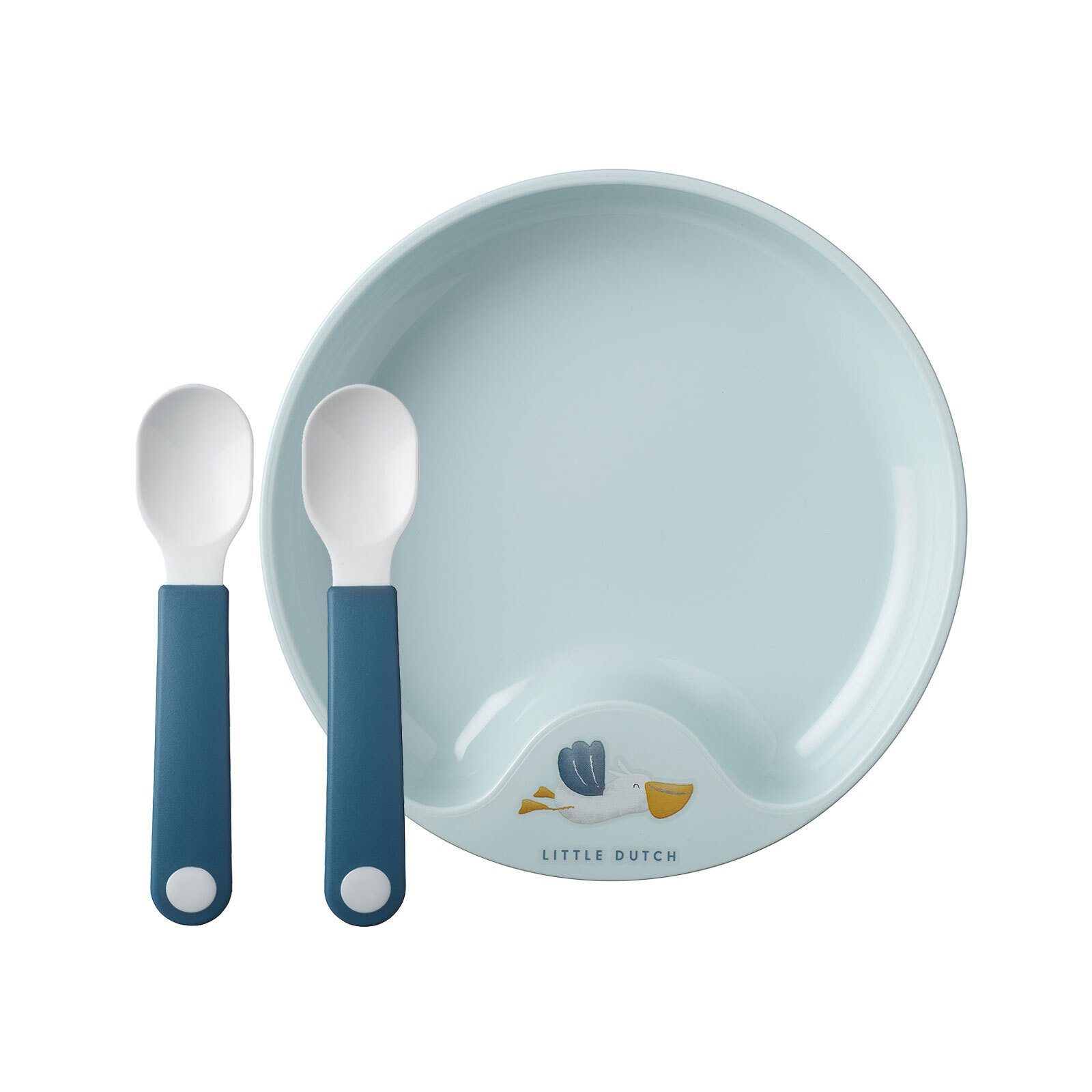 Mepal Teller Mio Lernteller mit Lernlöffel ø 17,6 cm, (3 St)