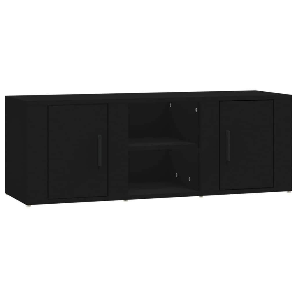 furnicato TV-Schrank Schwarz cm Holzwerkstoff 100x31,5x35