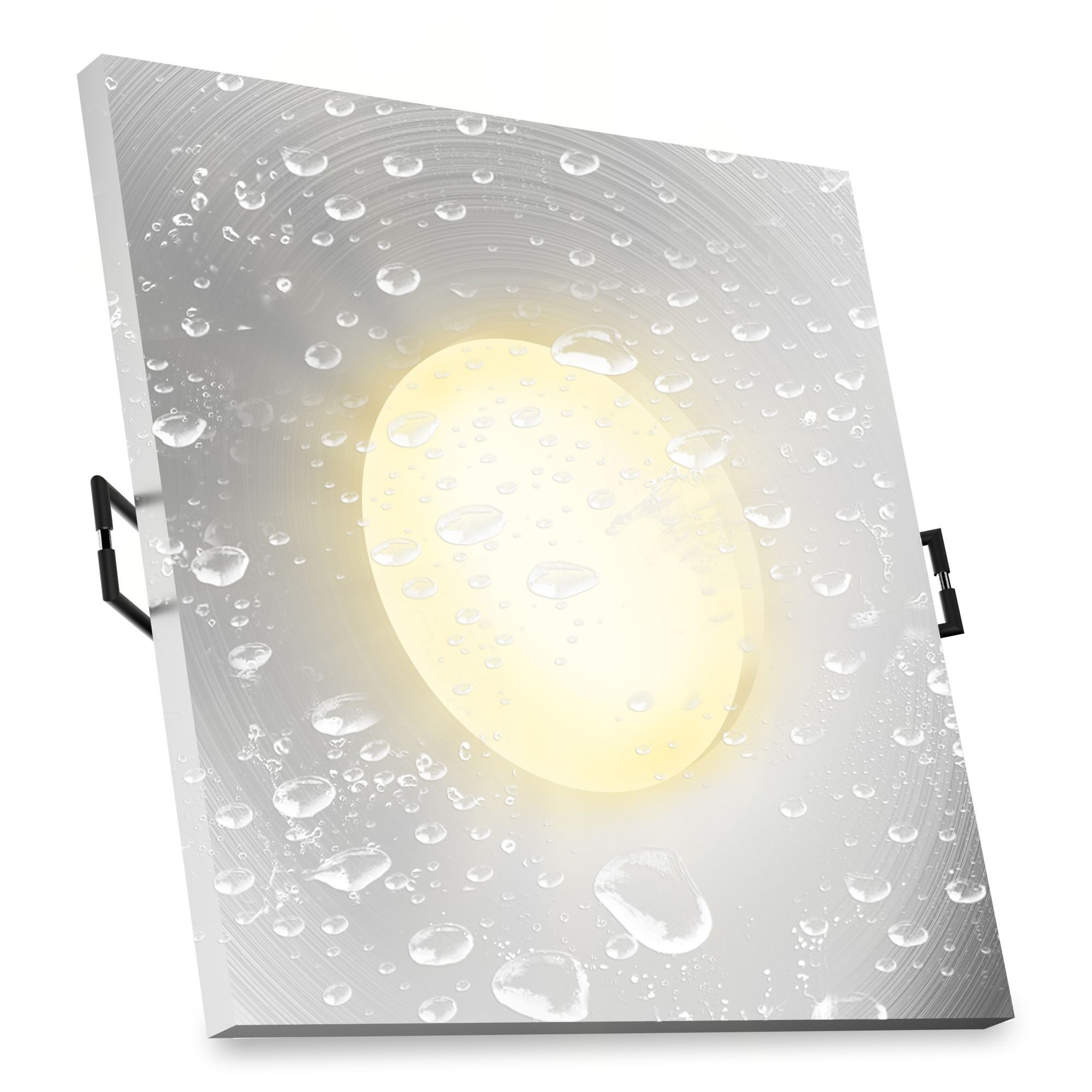 linovum LED Einbaustrahler ISASO Einbauleuchte IP65 Alu eckig mit LED Modul 4W warmweiß, Warmweiß