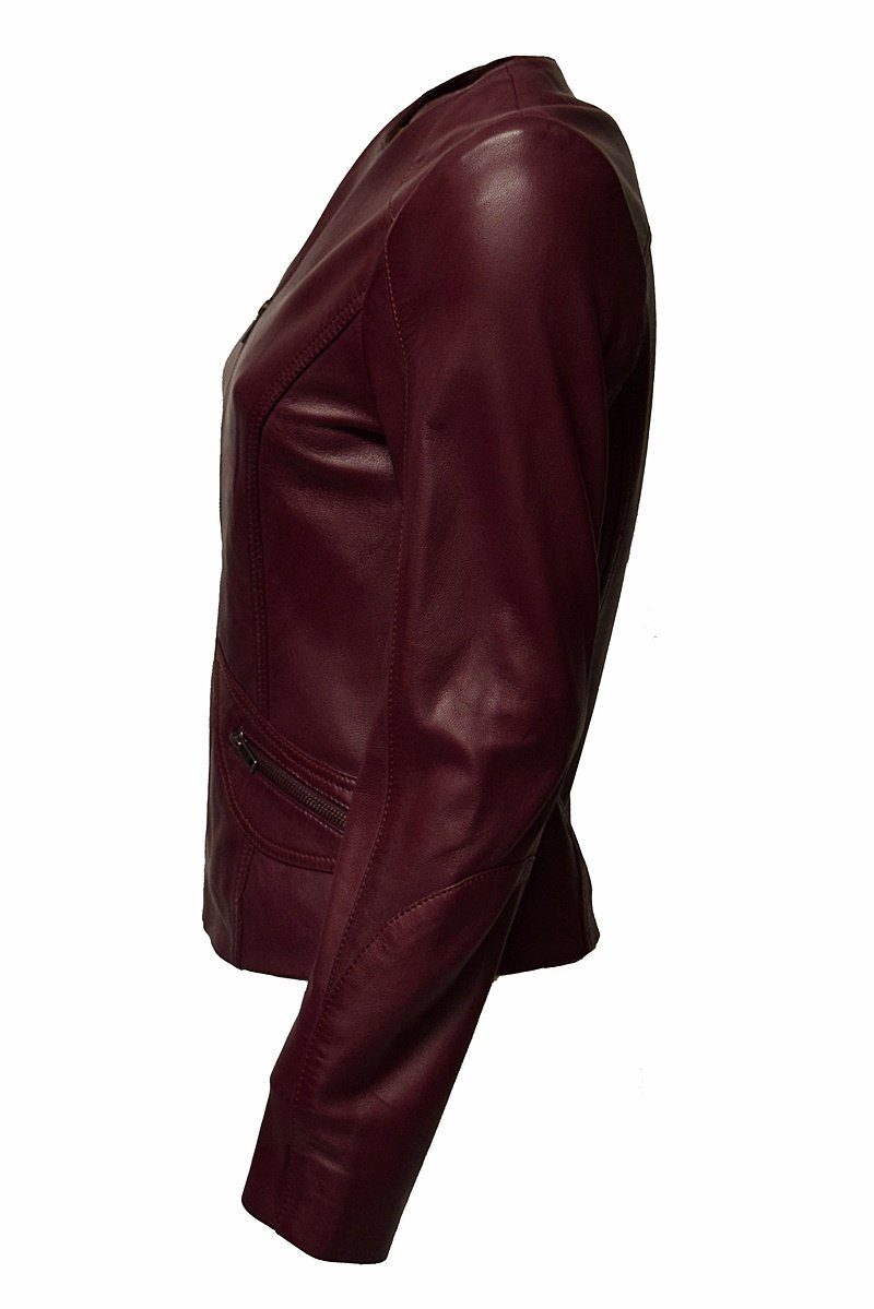 Zimmert Leather Lederjacke Bea (1-St) kragenlos, weiches Lammnappa, leichte günstig online kaufen