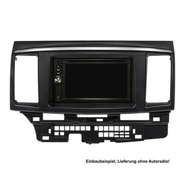 tomzz Audio Doppel DIN Radioblende passt für Mitsubishi Lancer 2008-2017 schwarz Autoradio
