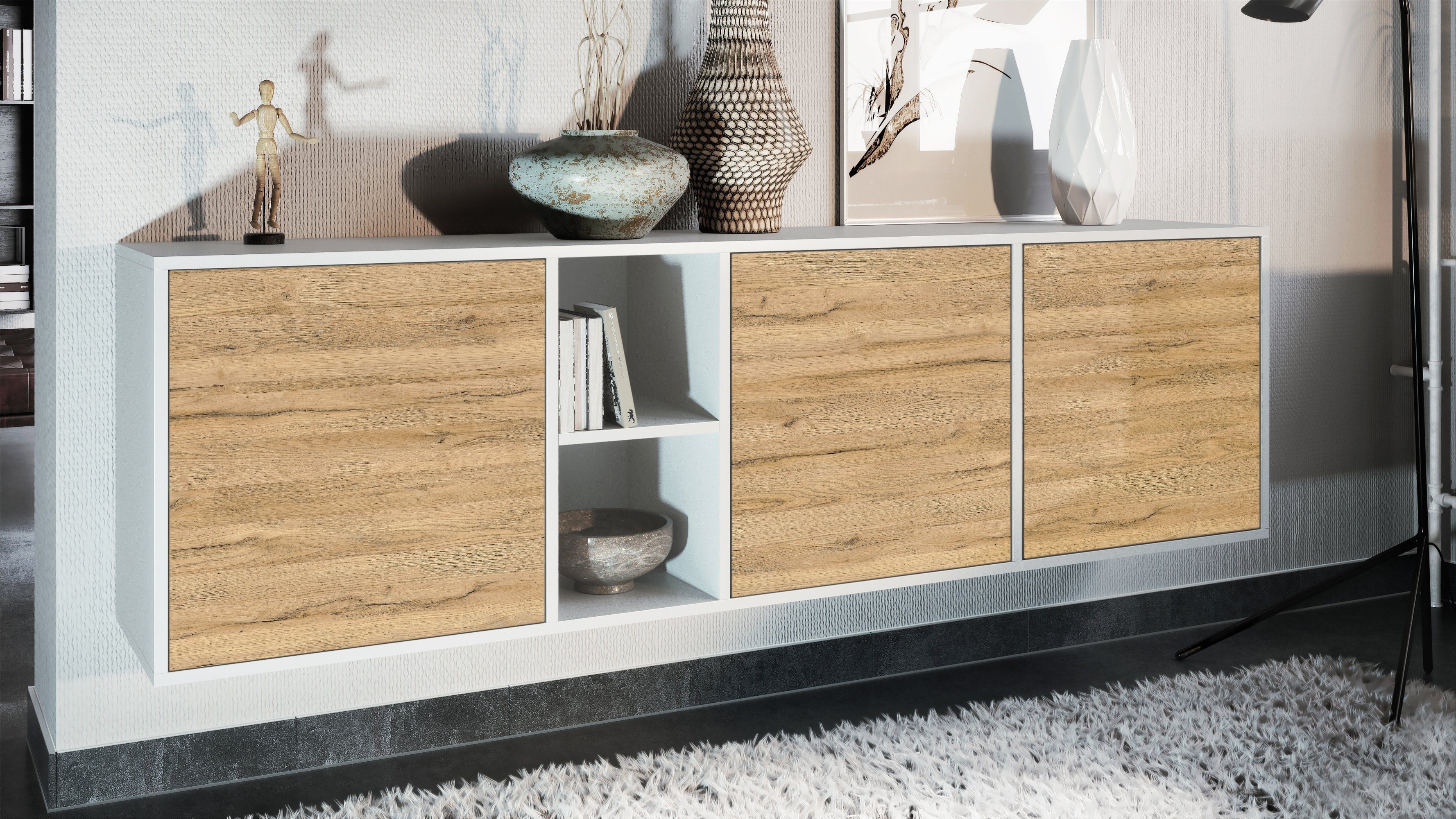 Vladon Sideboard Cuba (Kommode, mit 3 günstig online kaufen