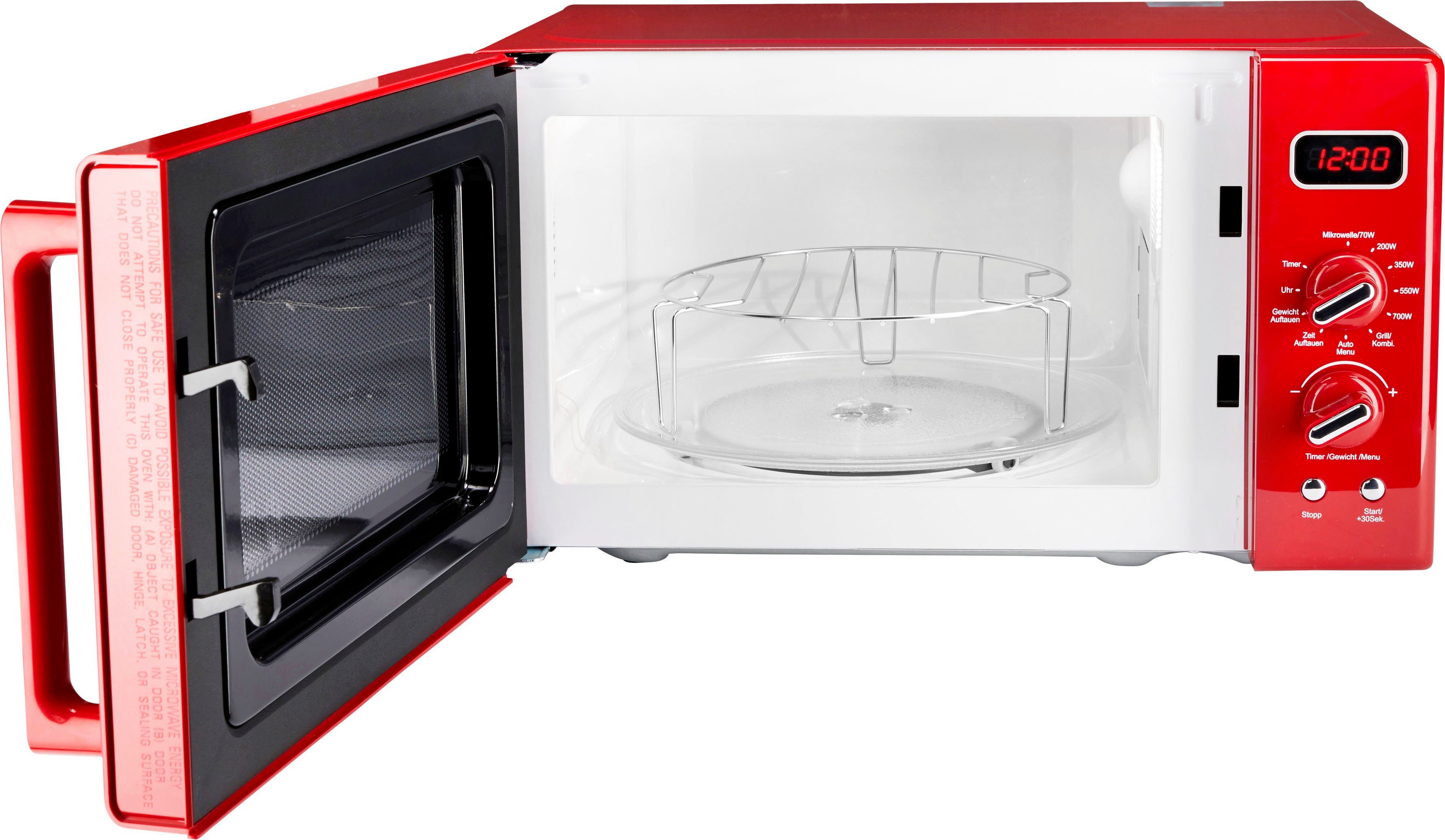 Hanseatic Mikrowelle AG720CE6-PM, Grill, Mikrowelle, 20 l, 5 Leistungsstufen und Auftaufunktion