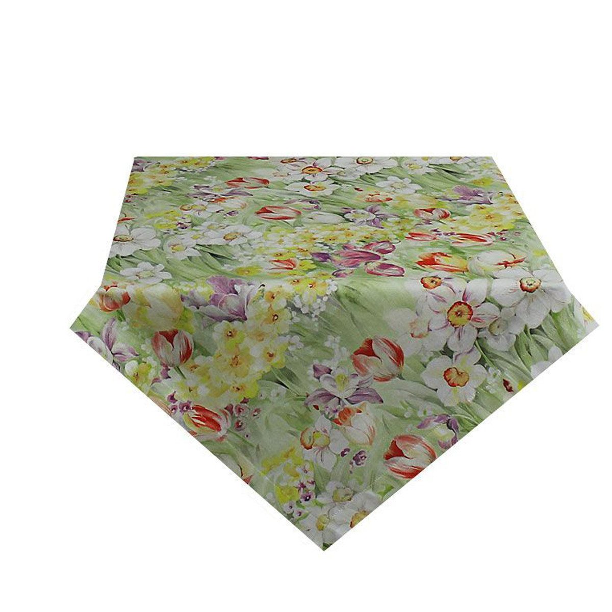 HOSSNER - HOMECOLLECTION Mitteldecke Blumengarten (1-tlg), Tischdecke, bedruckt 85 x 85 cm