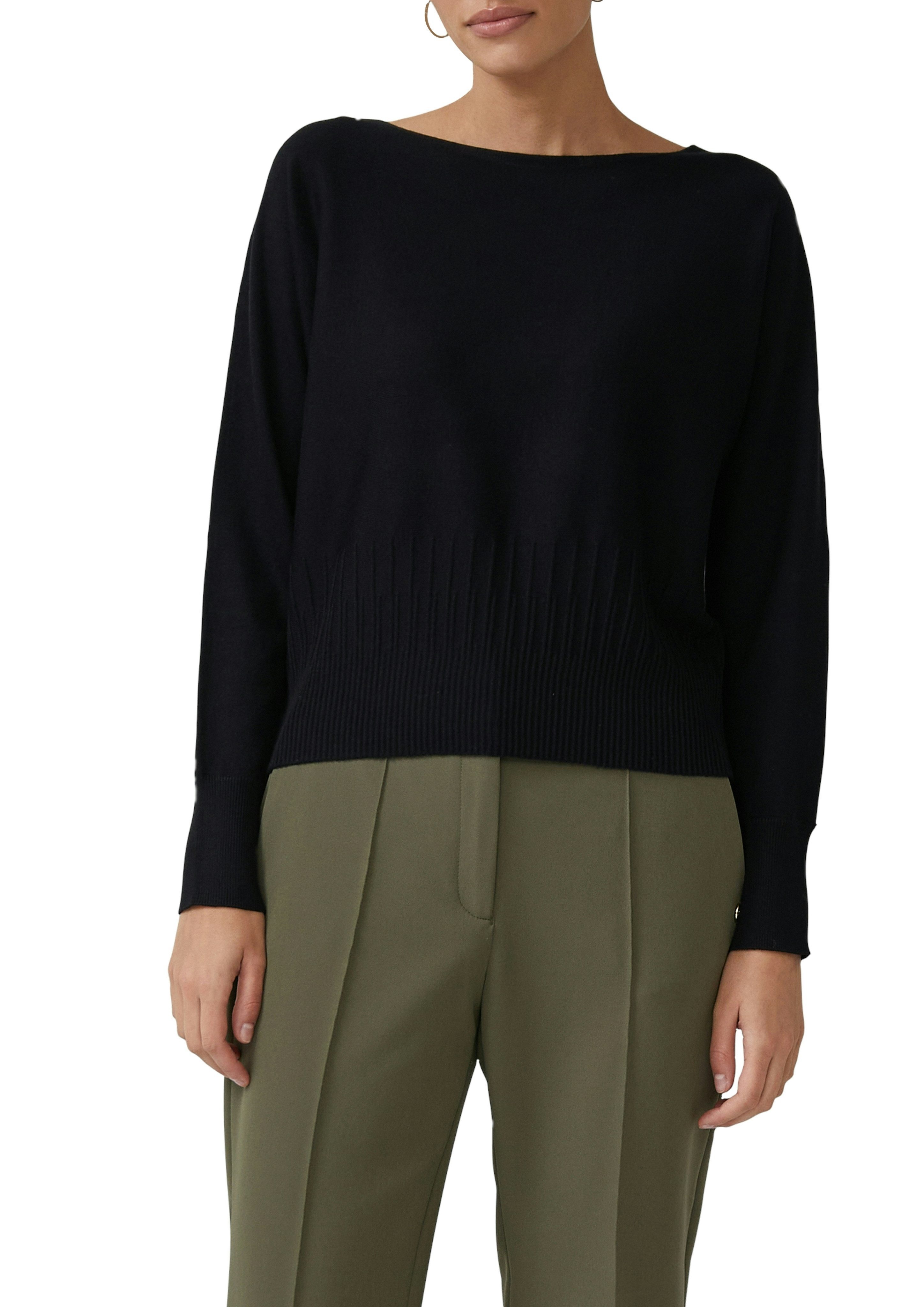 s.Oliver BLACK LABEL Strickpullover mit Fledermausärmeln