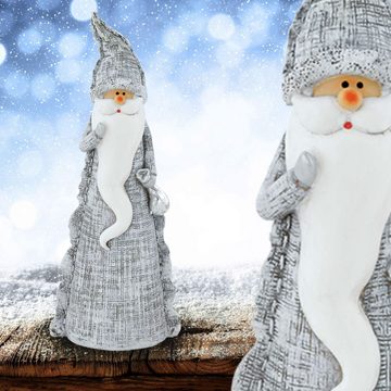 EGLO Weihnachtsfigur, Weihnachtsmann Figur Nikolaus Steh X-MAS Dekoration Advent Winter