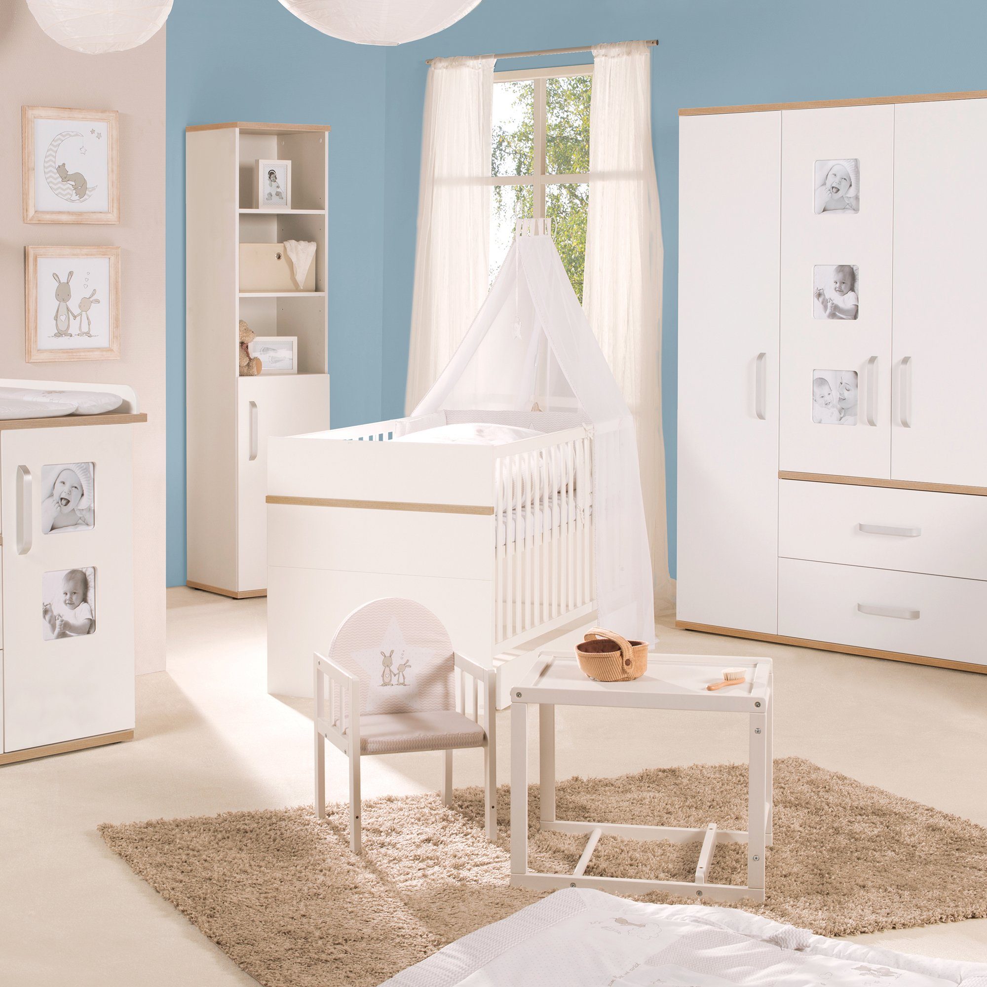roba® Standregal Pia, Korpus & Fronten weiß, Dekor "San Remo Eiche"