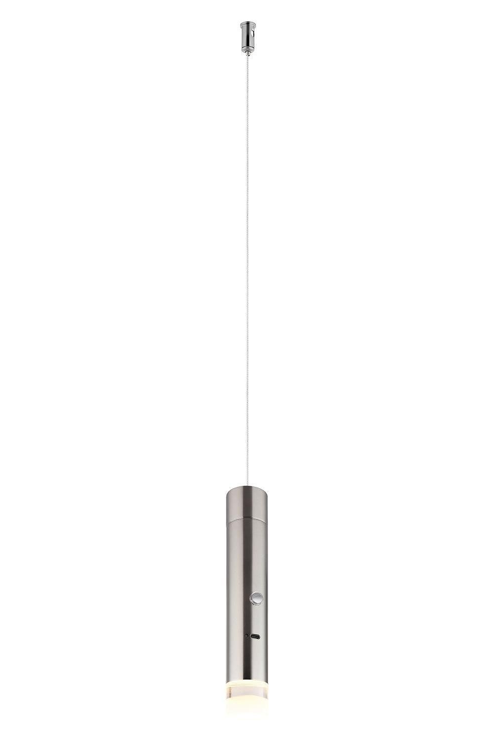 GLOBO LIGHTING LED Pendelleuchte PELO, 1-flammig, Nickelfarben, Transparent günstig online kaufen