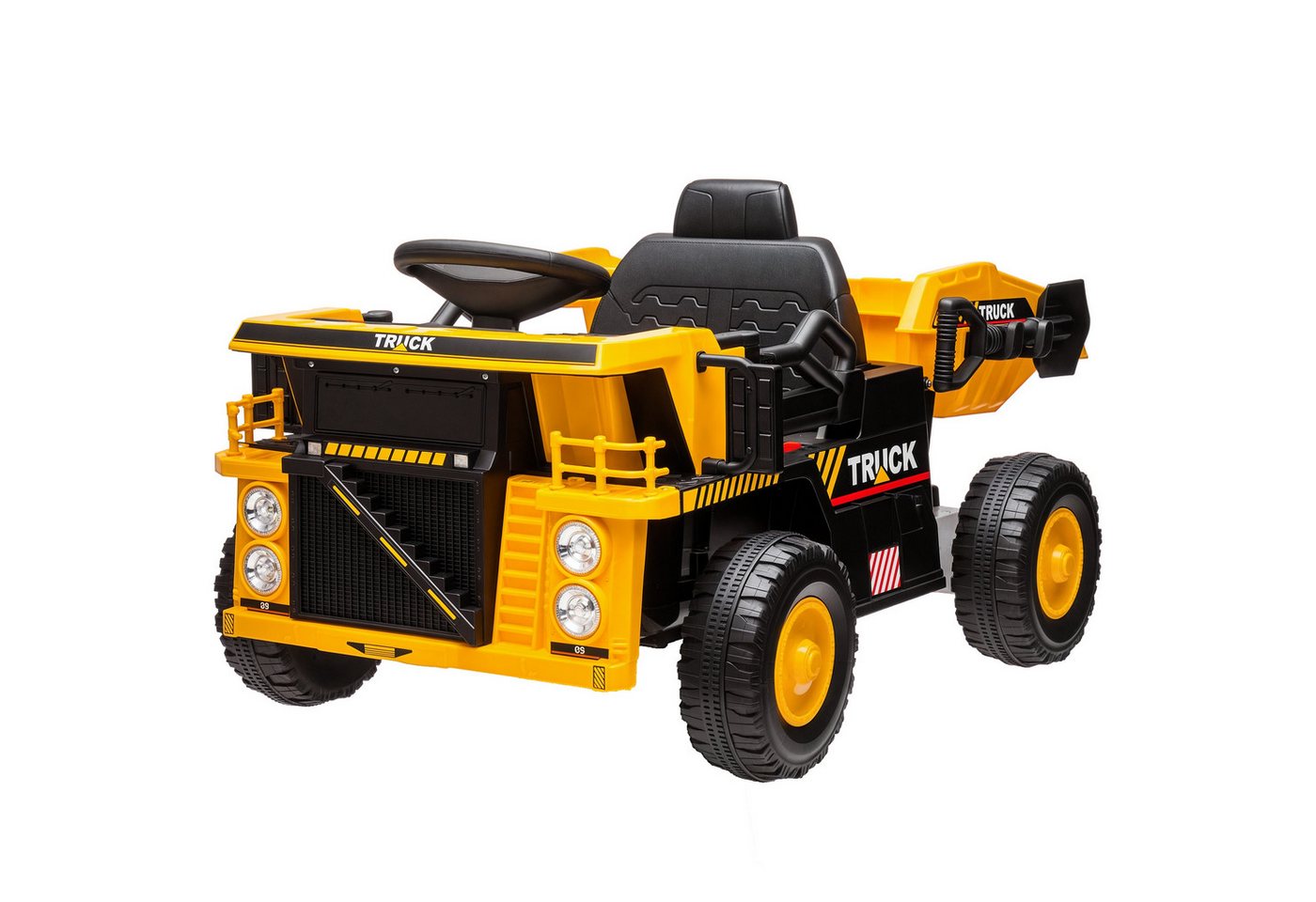 AIYAPLAY Elektro-Kindertraktor Kinder Aufsitztraktor, Elektroauto mit MP3, mit Scheinwerfer, Belastbarkeit 25 kg, (1-tlg), 3-6 km,h, für 3-5 Jahre Kinder, Gelb