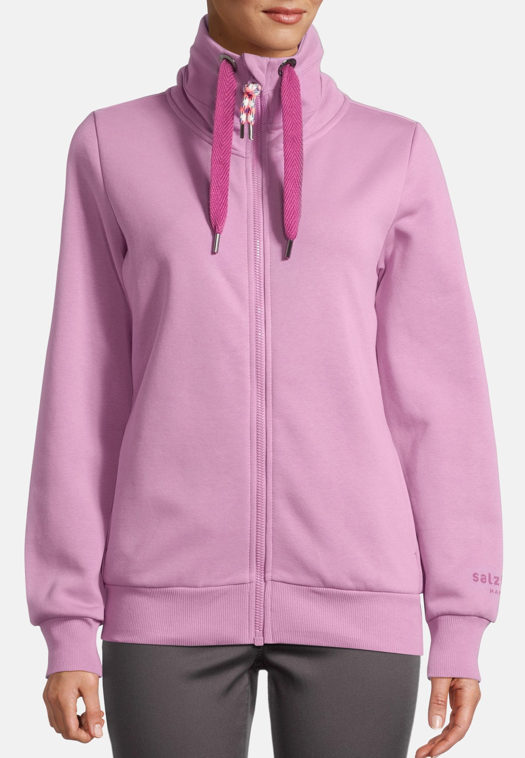 salzhaut Sweatjacke RACKELN - UNI Damen Leicht tailliert weiche, bequeme Sweatjacke, Hoodiejacke, Indoorjacke zum Verlieben!