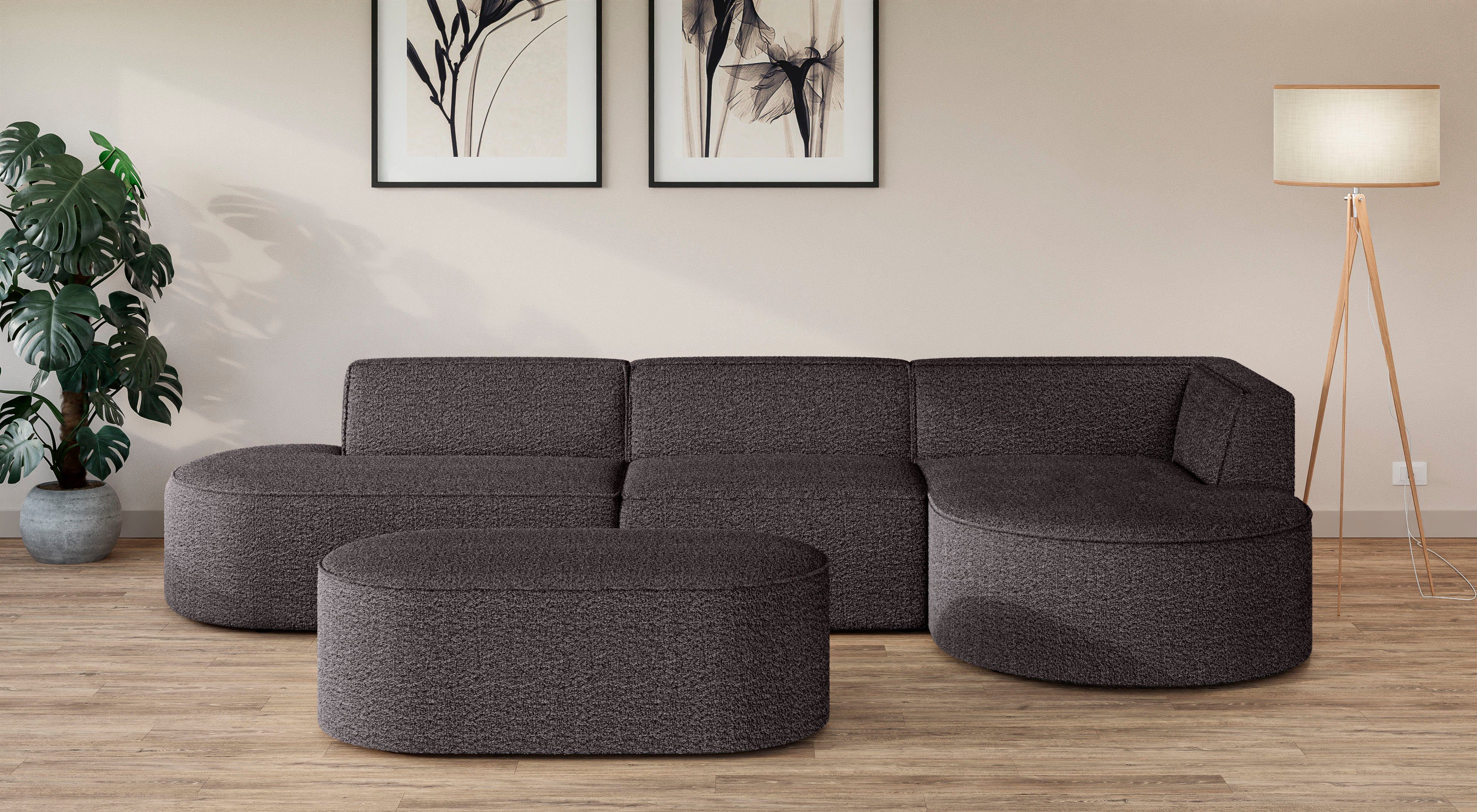 andas Ecksofa "EIVIND Designer Sofa mit Ottomane rechts/links, B/T/H: 343/1 günstig online kaufen