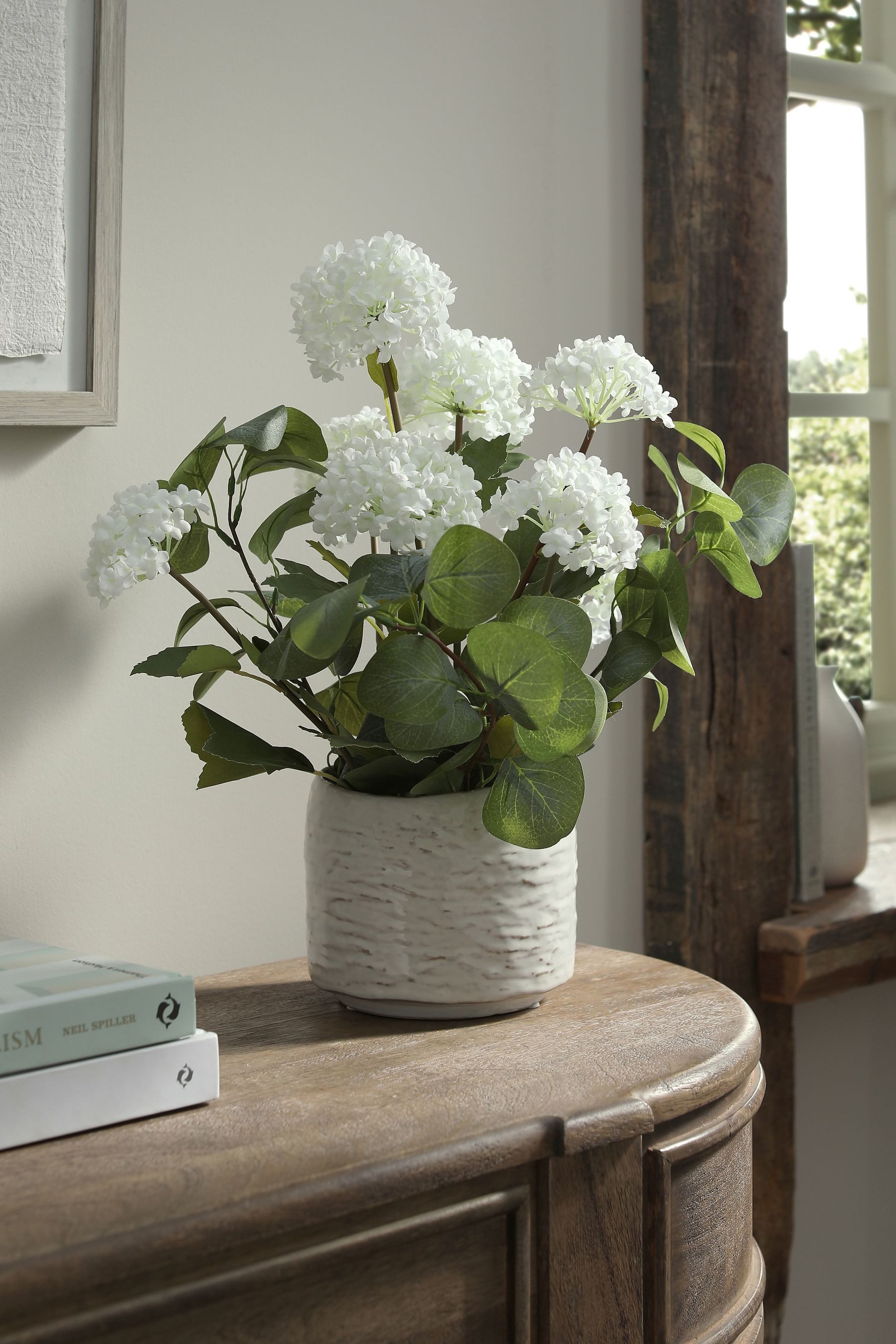 Künstliche Zimmerpflanze Virburnum-Kunstpflanze mit Topf im Landhaus-Stil, Next