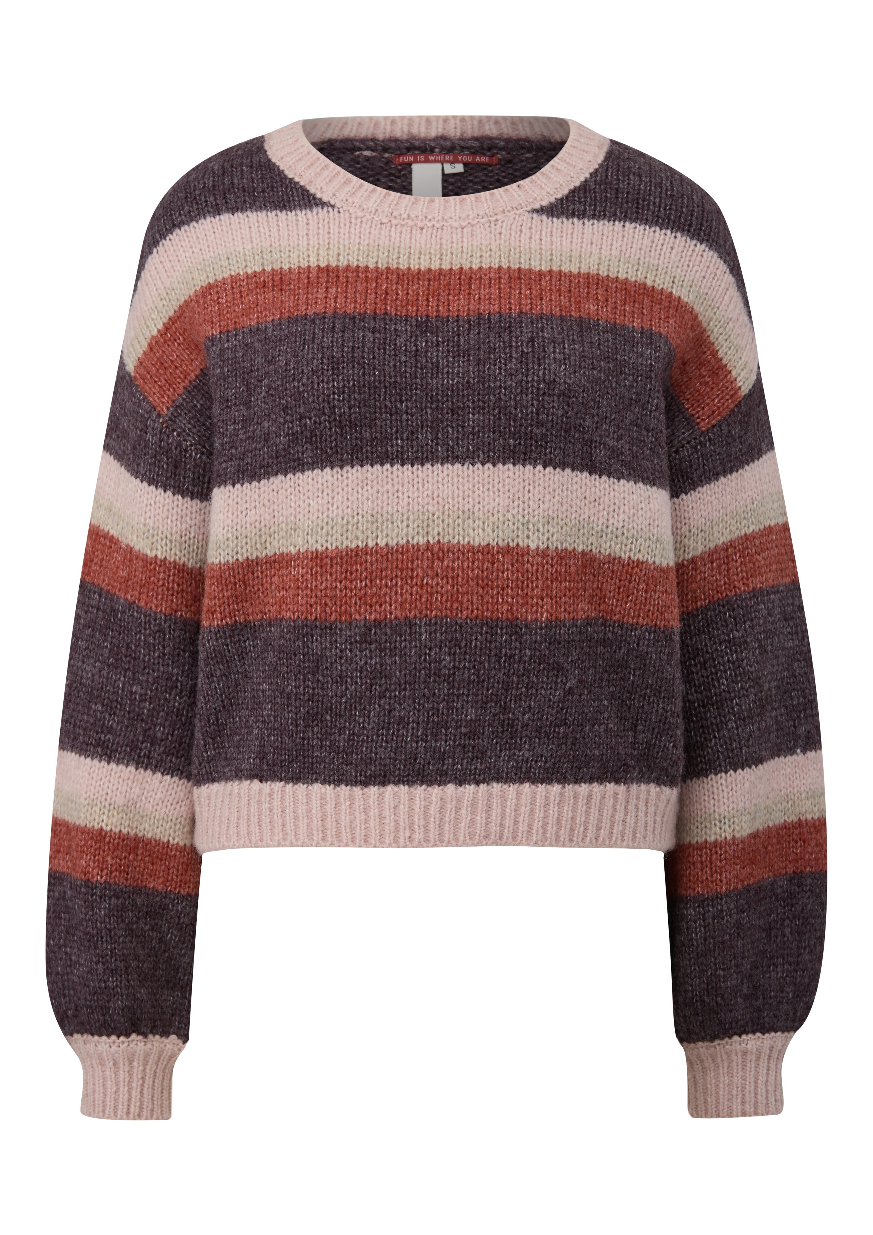 QS Strickpullover mit Intarsien Muster