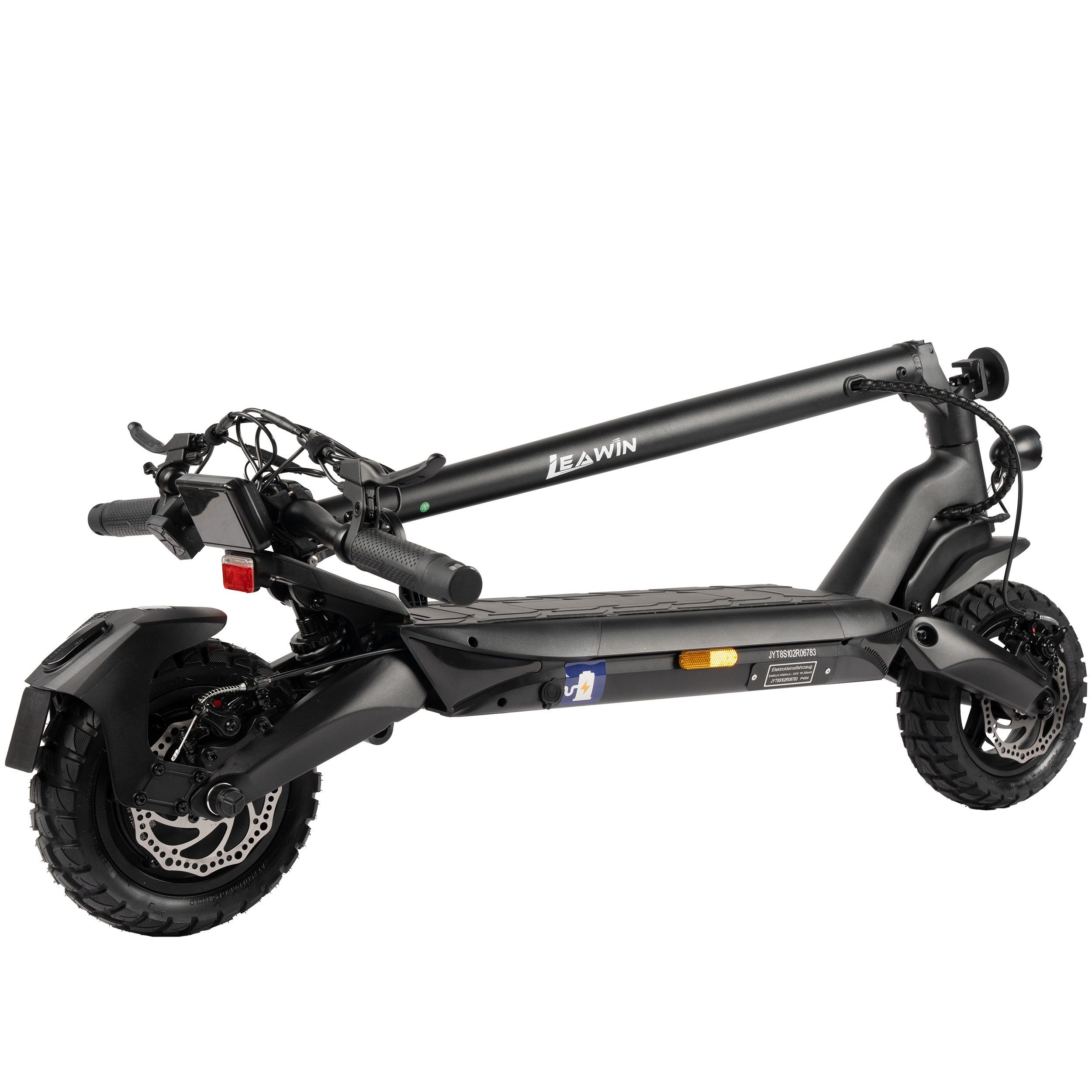 ZWHEEL E-Scooter mit ABE, 10 Zoll klappbar E-Roller, 80km Reichweite, Offroad Blinker, 500 W, 20 km/h, (Tasche geschenkt, mit Blinker, Doppelstoßdämpfer), 48V 720Wh Akku, 10 Zoll Offroad-Luftreifen, Vollfederung