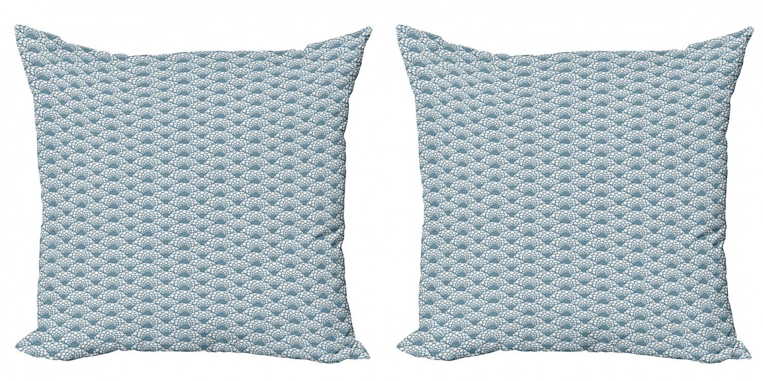Hand Doppelseitiger Fischhaut (2 Accent gezeichnete Stück), Kissenbezüge Rahmen Modern Digitaldruck, Abakuhaus