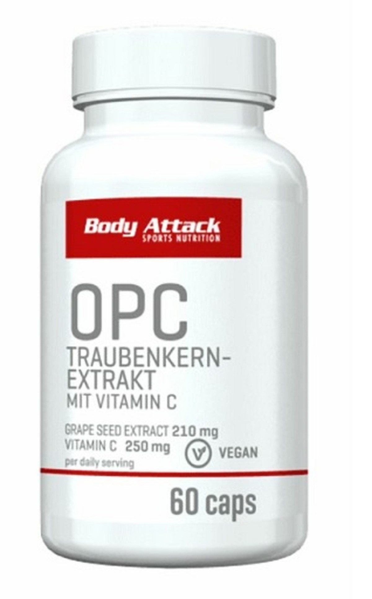 Body Attack OPC Traubenkern- Extrakt 60 Caps Kapseln