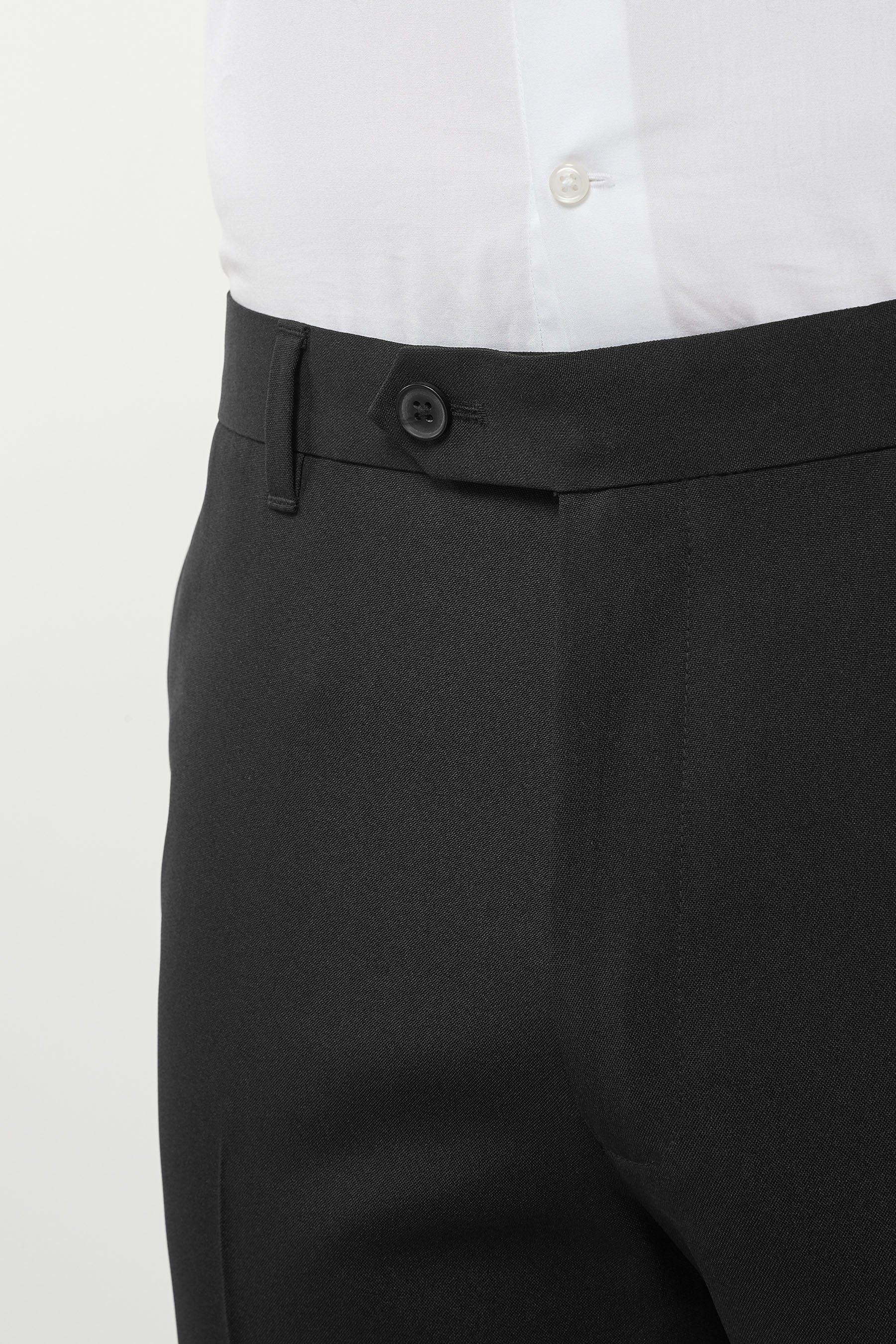 Next Stretch-Hose Hose mit schlichter Maschinenwäsche Black (1-tlg) Vorderseite
