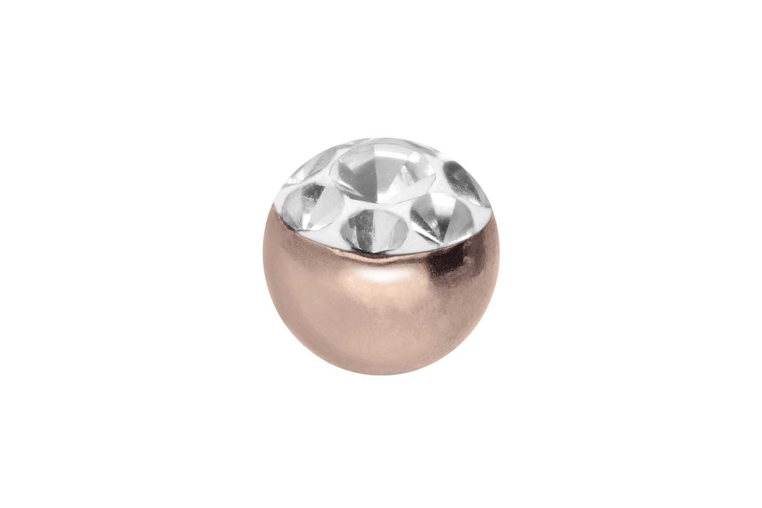 PIERCINGLINE Piercing-Set Chirurgenstahl Schraubkugel MULTIKRISTALLE (Schraub-Aufsätze, 1-tlg)