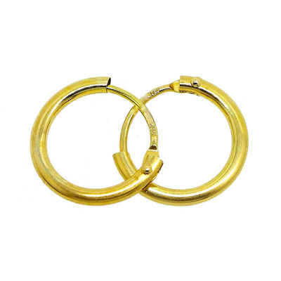 G & J Paar Creolen Ohrringe aus 375 9Karat Gelbgold Dicke: 1,3mm Durchmesser: 11mm (inkl. Schmucketui), Made in Germany