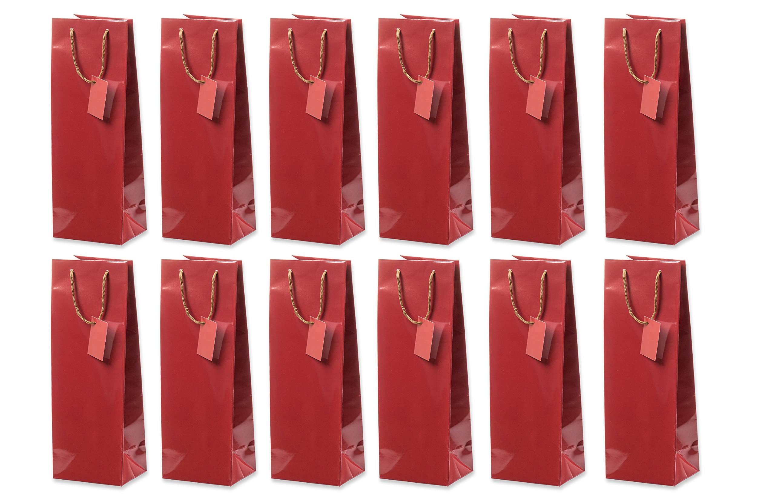 hausleben Geschenktüten Flaschen-Geschenktüte Bordeaux 12er Set, Keine Angabe (12St), Reißfest, langlebig, leicht, wasserabweisend, wiederverwendbar