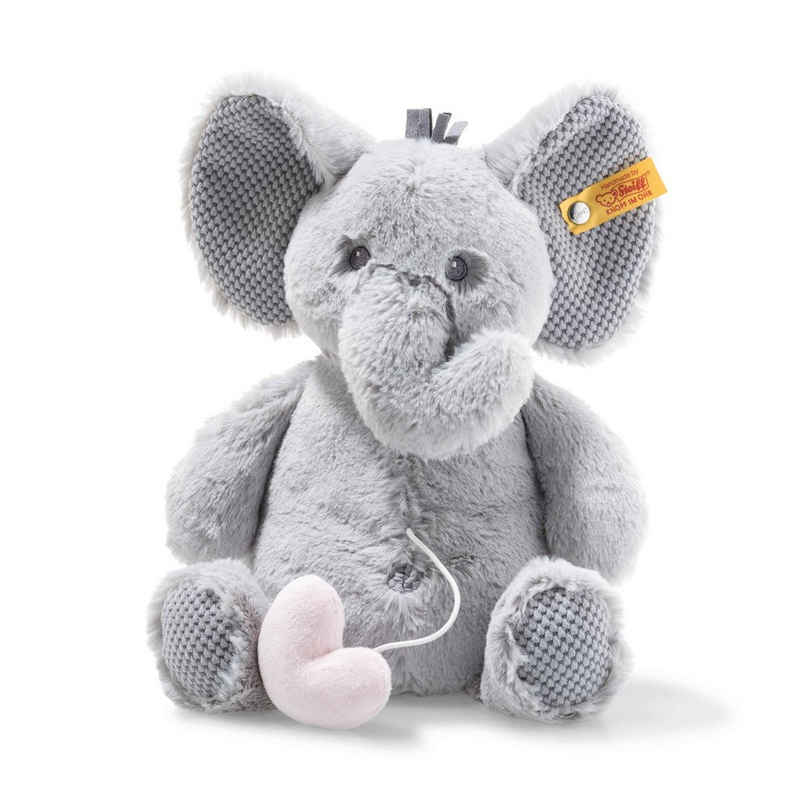 Steiff Kuscheltier Soft Cuddly Friends Ellie Elefant Spieluhr, hellgrau