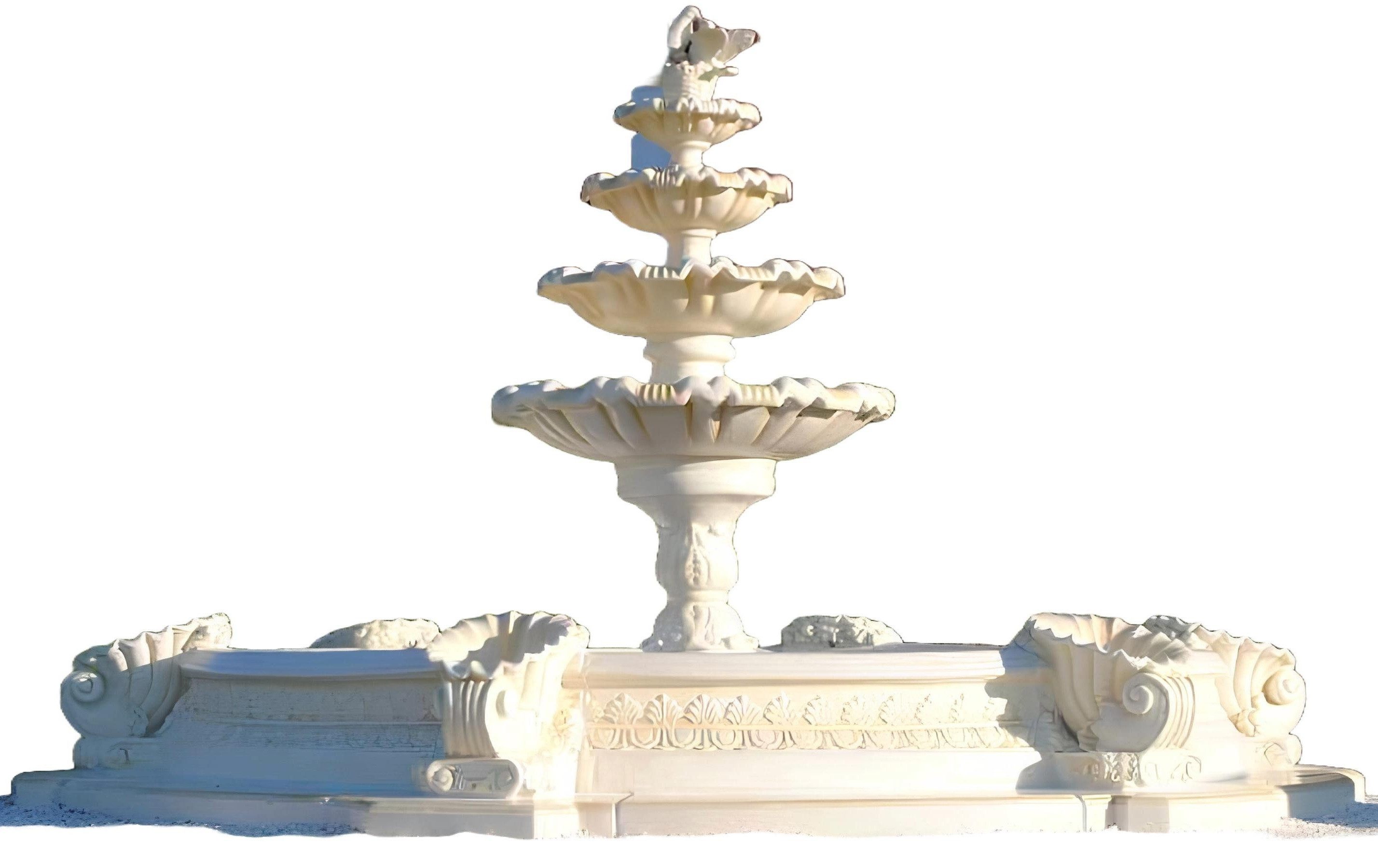 Xlmoebel Zierbrunnen Becken Zierbrunnen aus hochwertigem Material mit Wasserspiel, (1 St., Springbrunnen), Hergestellt in Europa